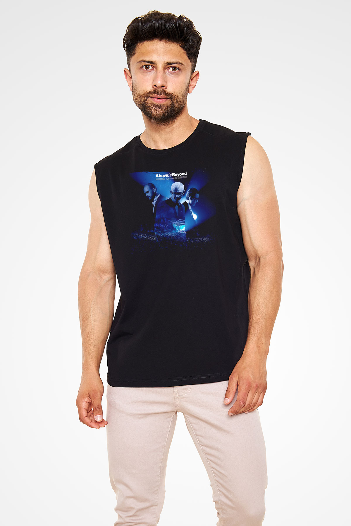 Above and Beyond Siyah Unisex Kolsuz Tişört