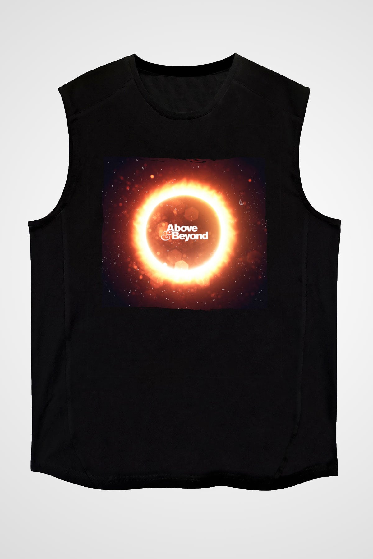 Above and Beyond Siyah Unisex Kolsuz Tişört