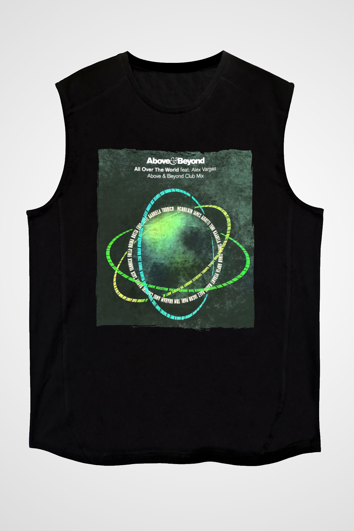 Above and Beyond Siyah Unisex Kolsuz Tişört