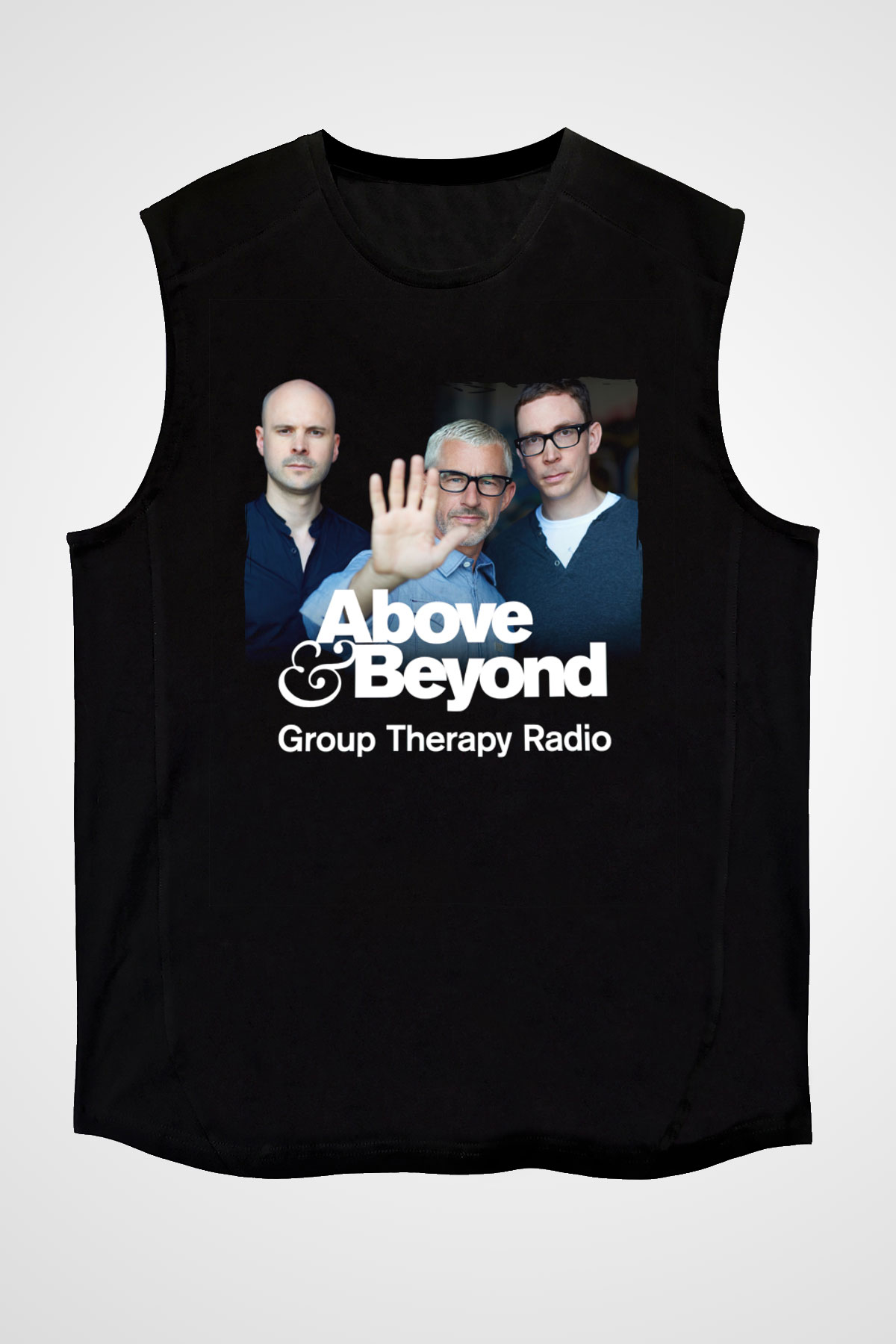 Above and Beyond Siyah Unisex Kolsuz Tişört