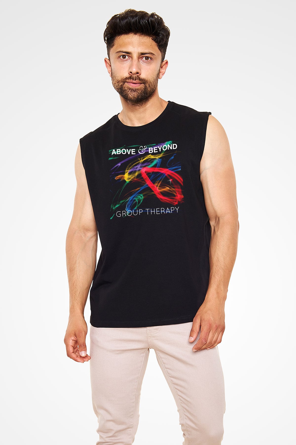 Above and Beyond Siyah Unisex Kolsuz Tişört