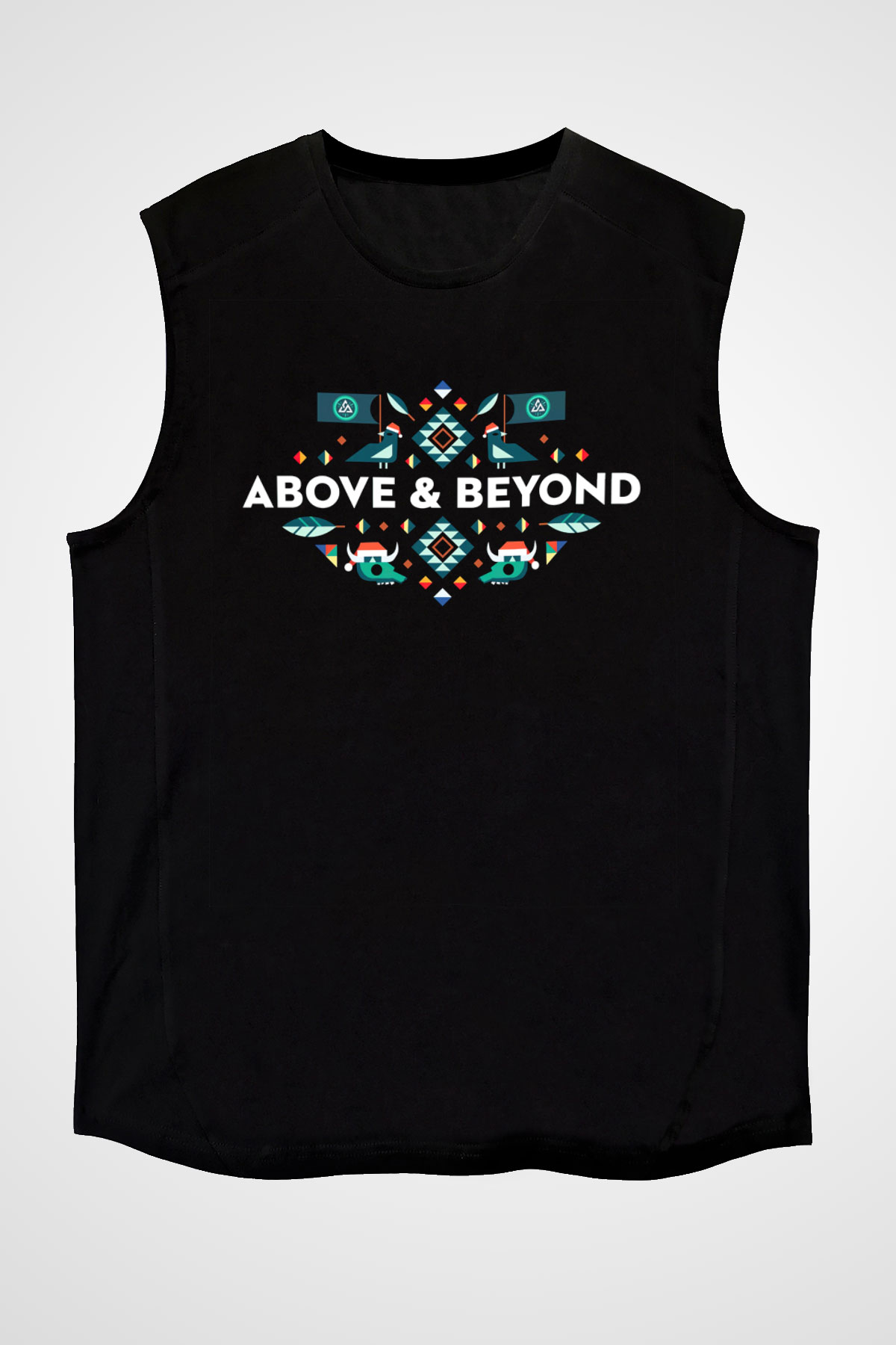 Above and Beyond Siyah Unisex Kolsuz Tişört