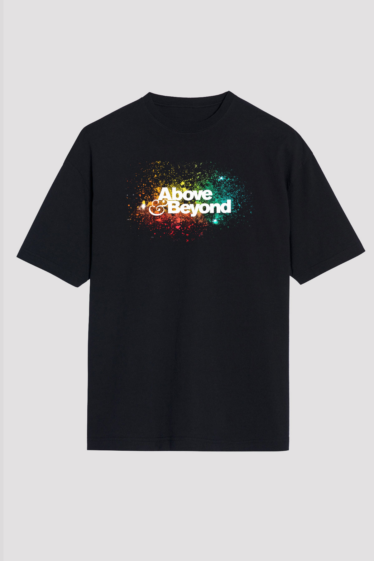 Above and Beyond Siyah Unisex Oversize Tişört T-Shirt