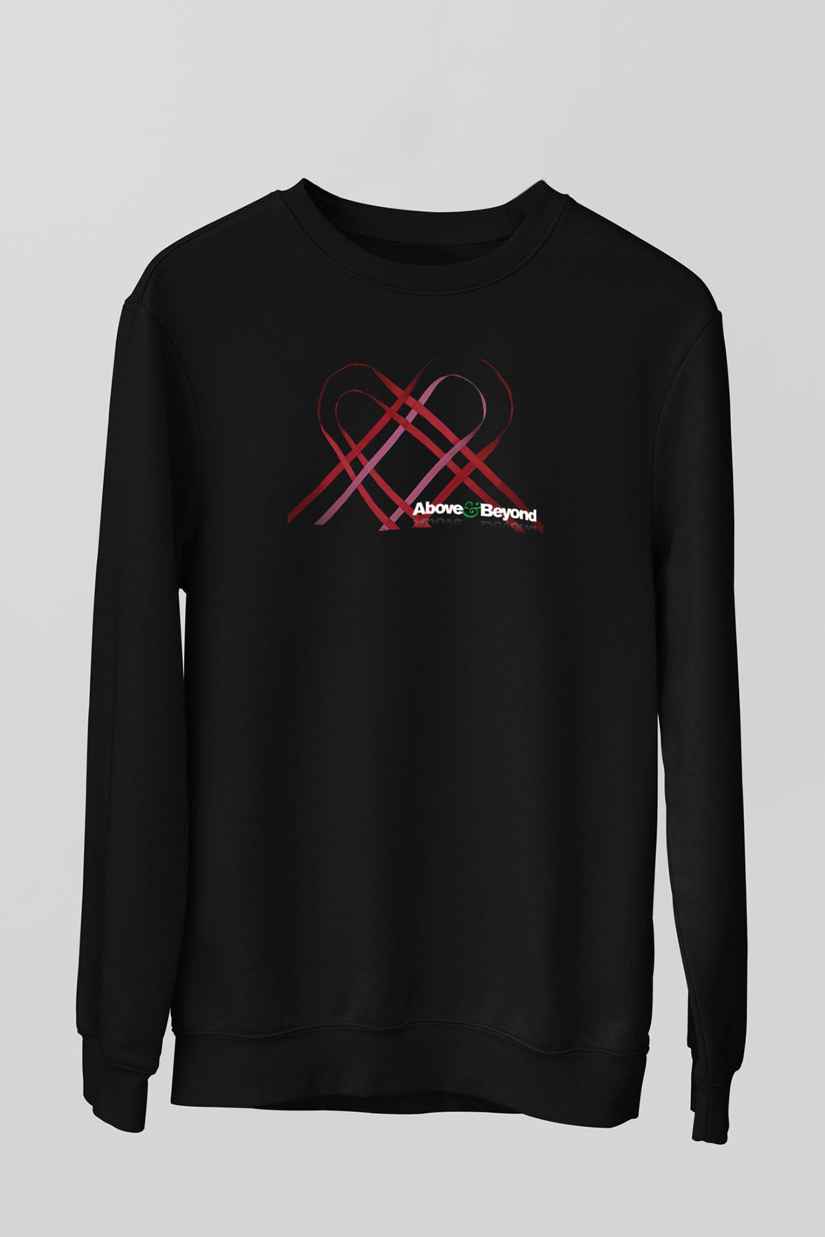 Above and Beyond Siyah Unisex Sweatshirt
