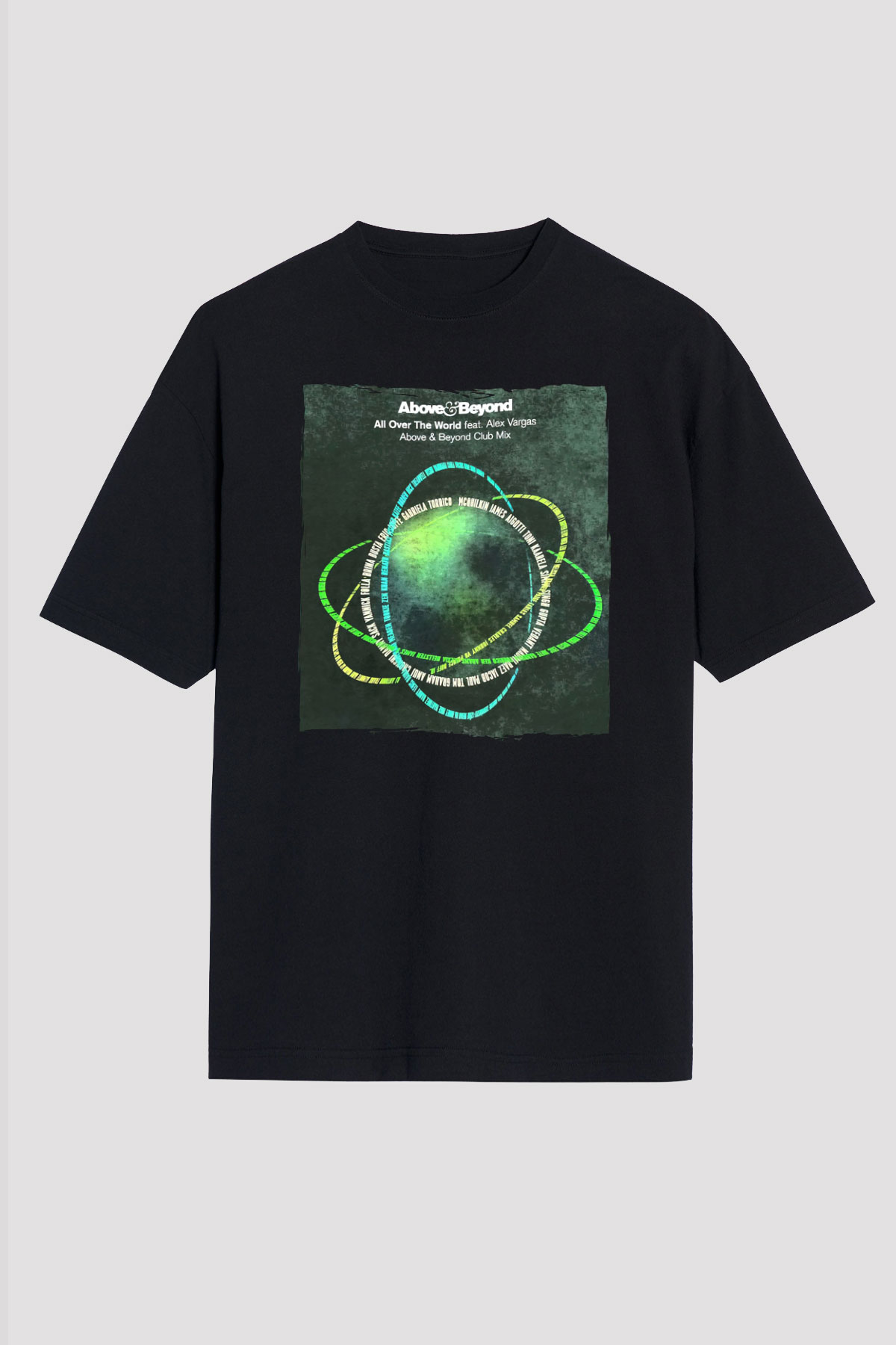 Above and Beyond Siyah Oversize Tişört Oversize T-shirt - TişörtFabrikası