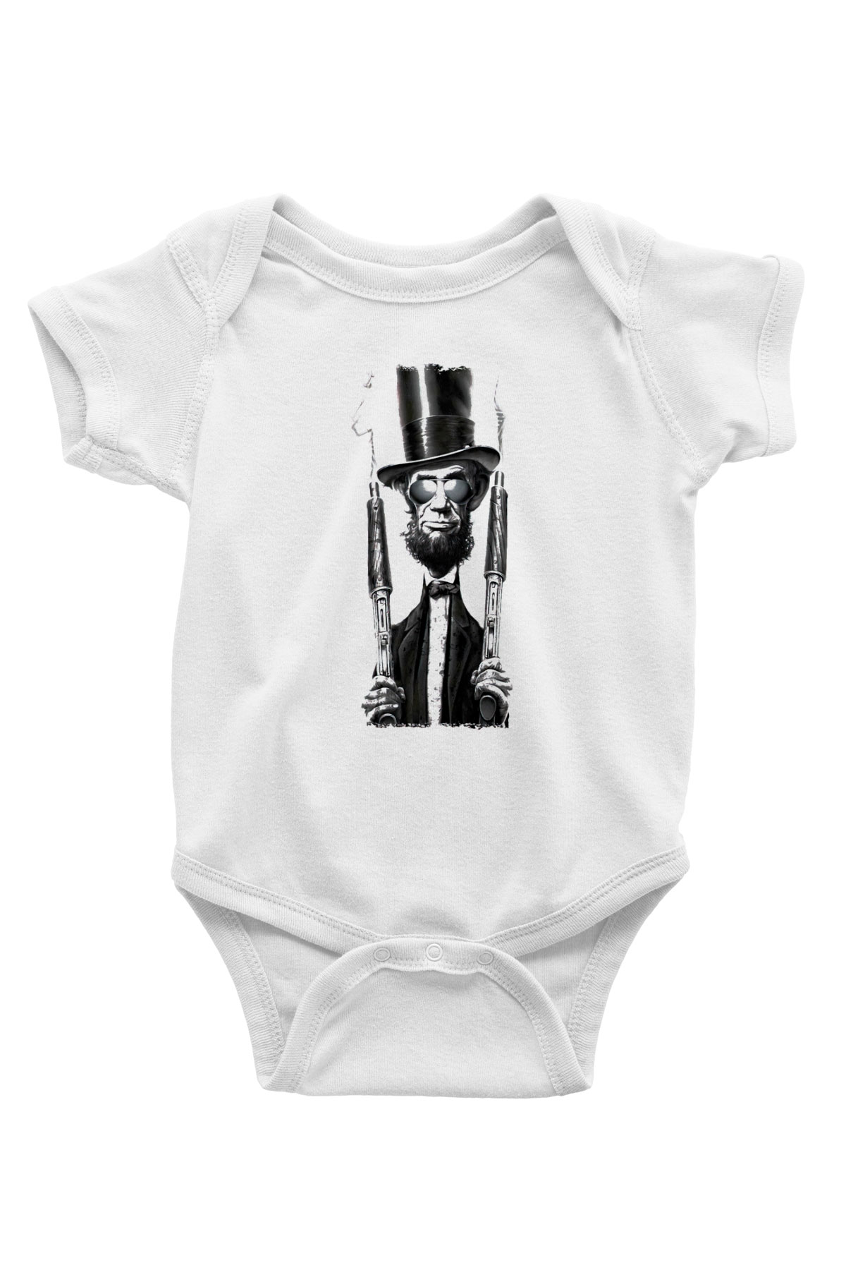 Abraham Lincoln Beyaz Bebek Body - Zıbın