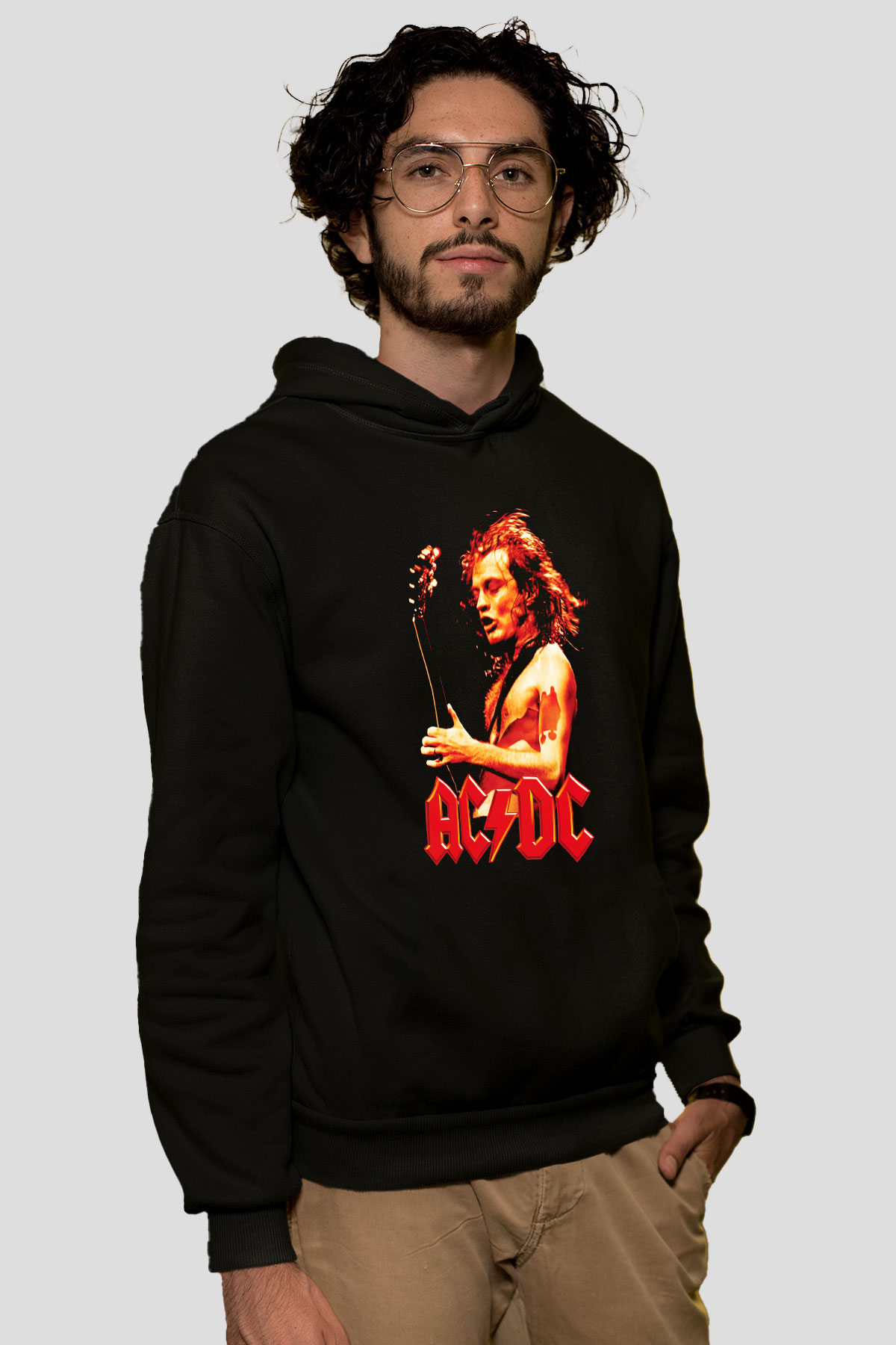 AC DC Angus Young Siyah Unisex Hoodie