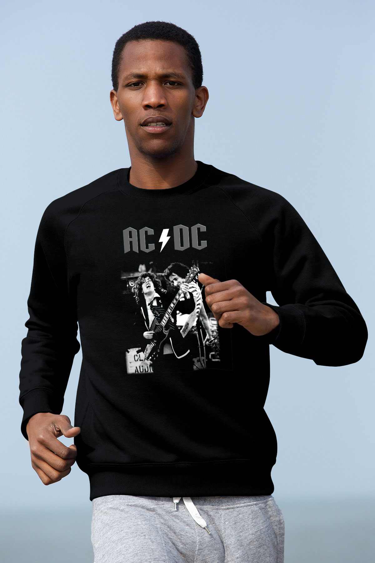 AC DC Angus Young Siyah Unisex Sweatshirt