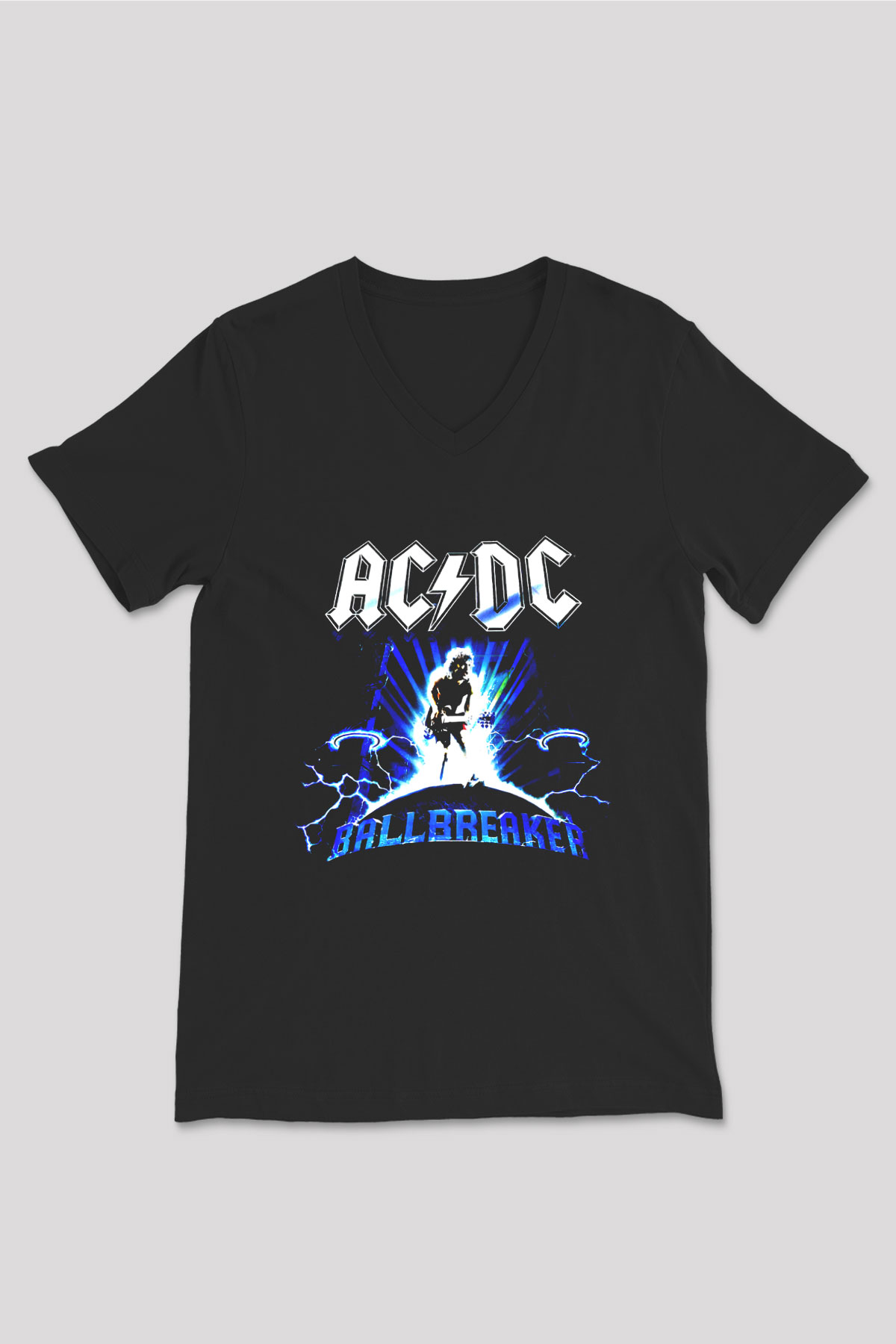 AC DC Ballbreaker Siyah Unisex V Yaka Tişört