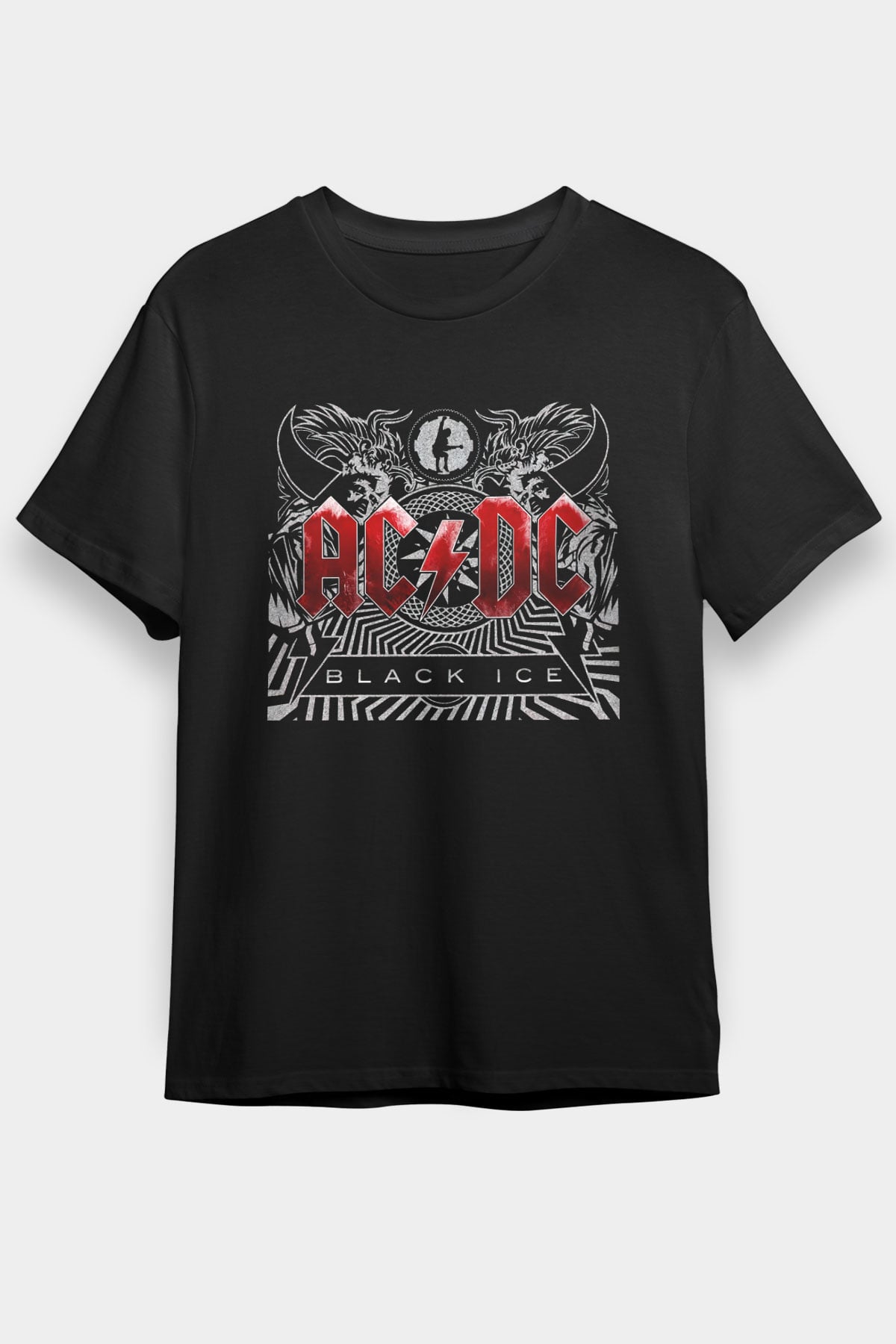 AC DC Black Ice Siyah Unisex Tişört T-Shirt - TişörtFabrikası