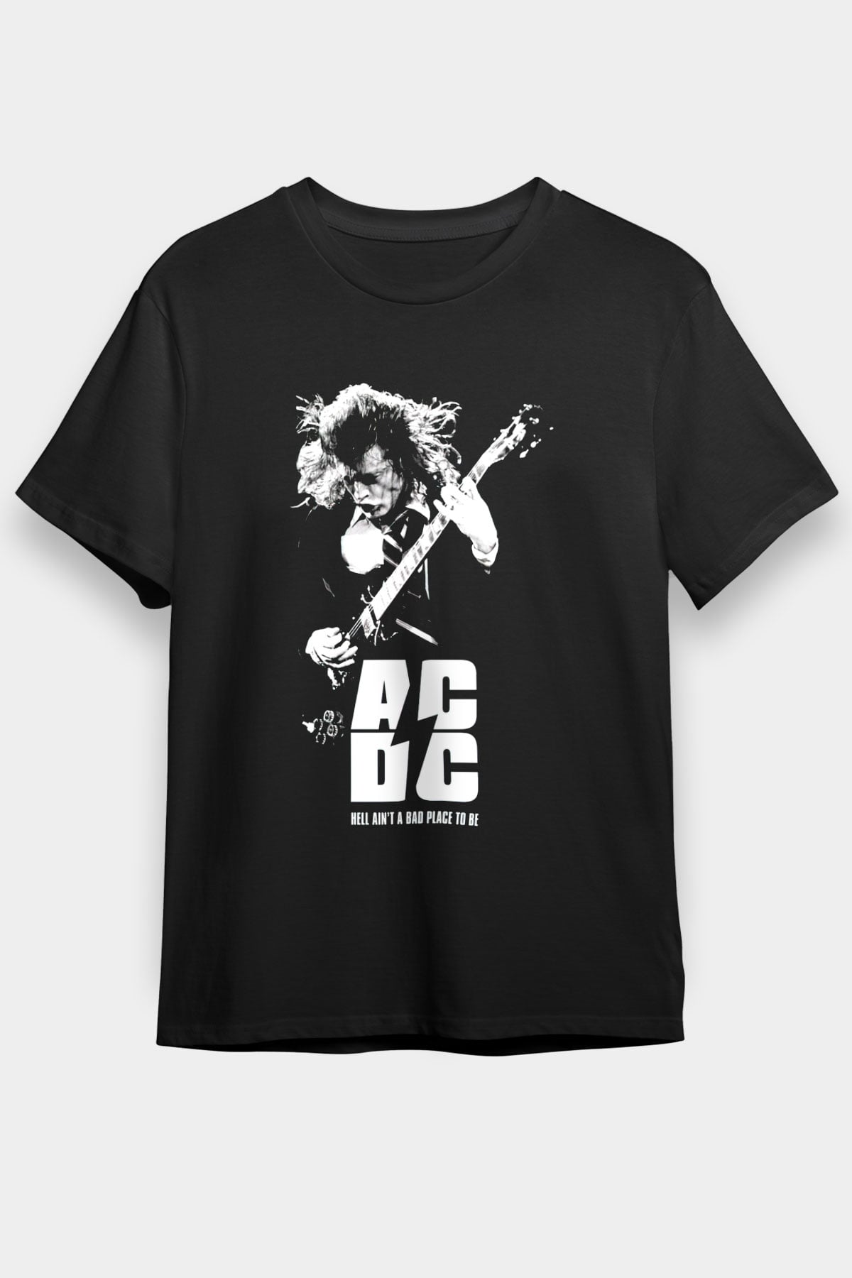 AC DC Hell Aintt A Bad Place To Be  Siyah Unisex Tişört T-Shirt - TişörtFabrikası
