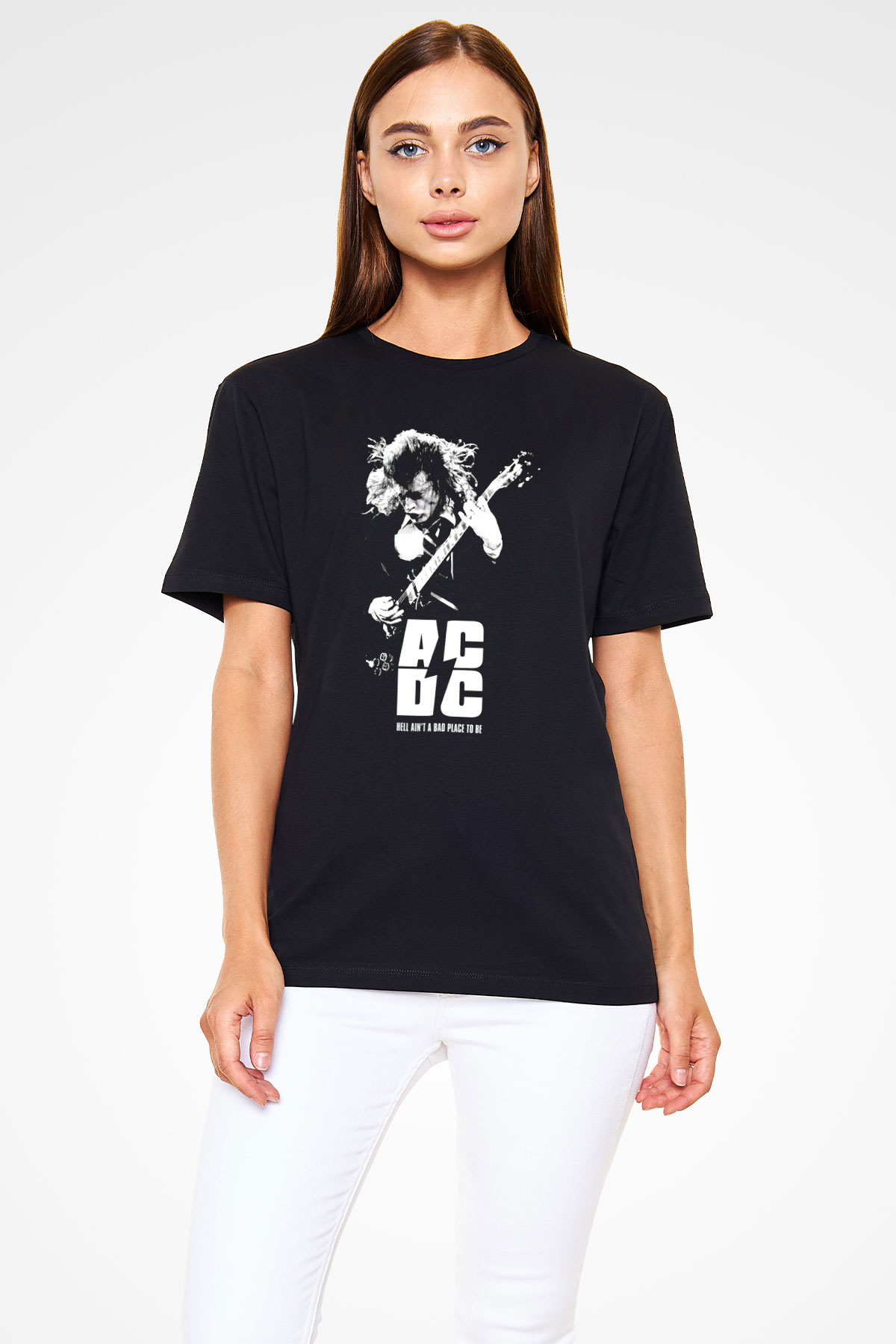 AC DC Hell Aintt A Bad Place To Be  Siyah Unisex Tişört T-Shirt - TişörtFabrikası