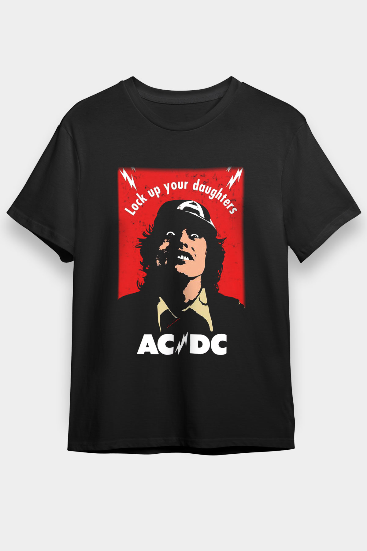 AC DC Lock Up Your Daughters Siyah Unisex Tişört T-Shirt - TişörtFabrikası