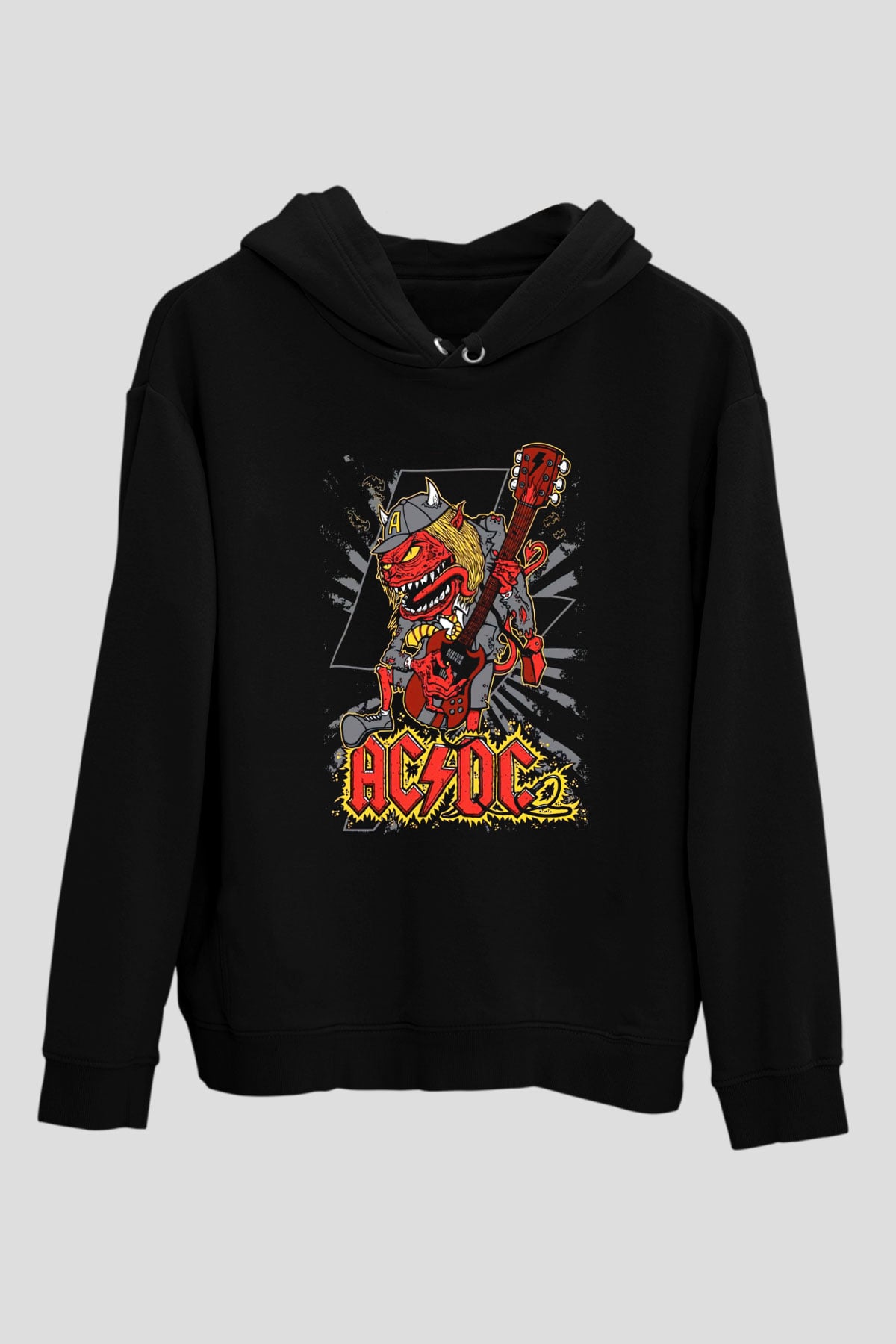 AC DC Siyah Unisex Hoodie