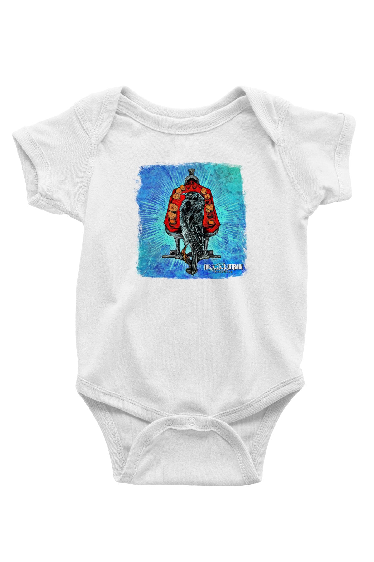 Acacia Strain Baskılı Unisex Beyaz Bebek Body - Zıbın