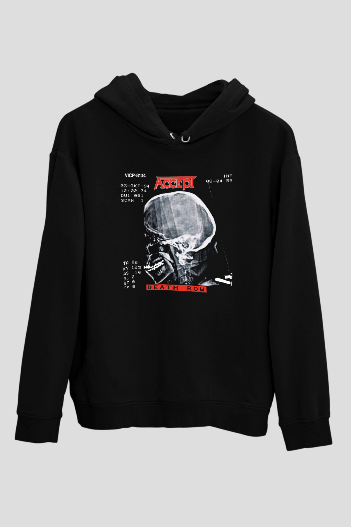 Accept Siyah Unisex Hoodie