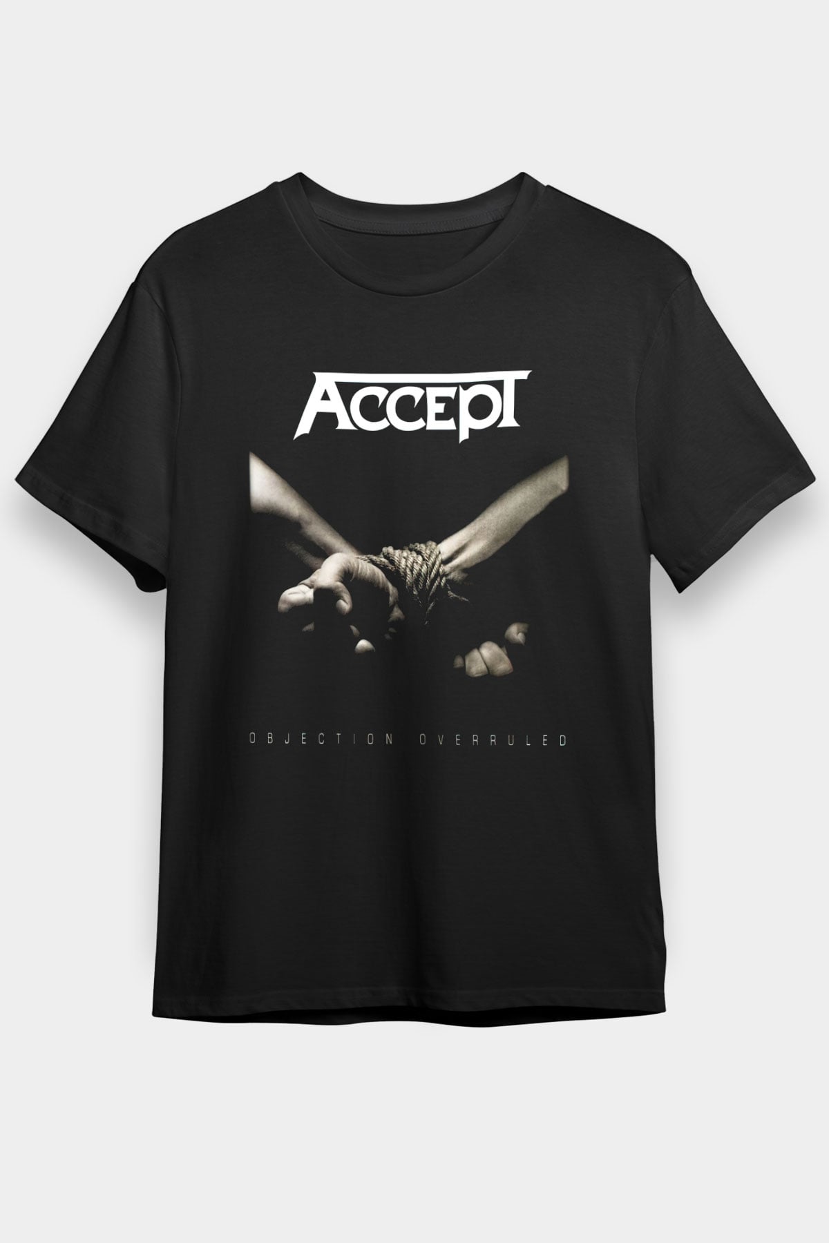 Accept Siyah Unisex Tişört T-Shirt - TişörtFabrikası