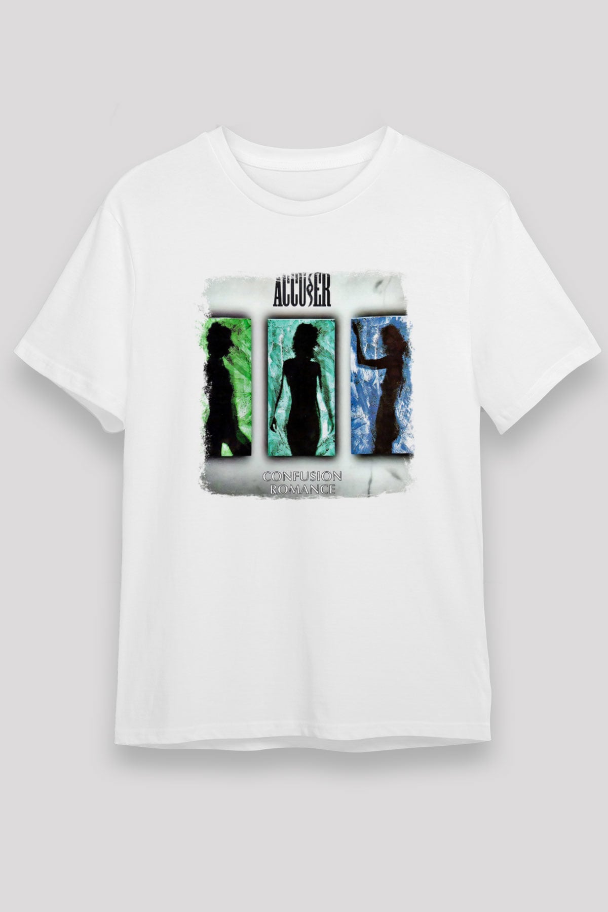 Accuser Baskılı Unisex Beyaz Tişört