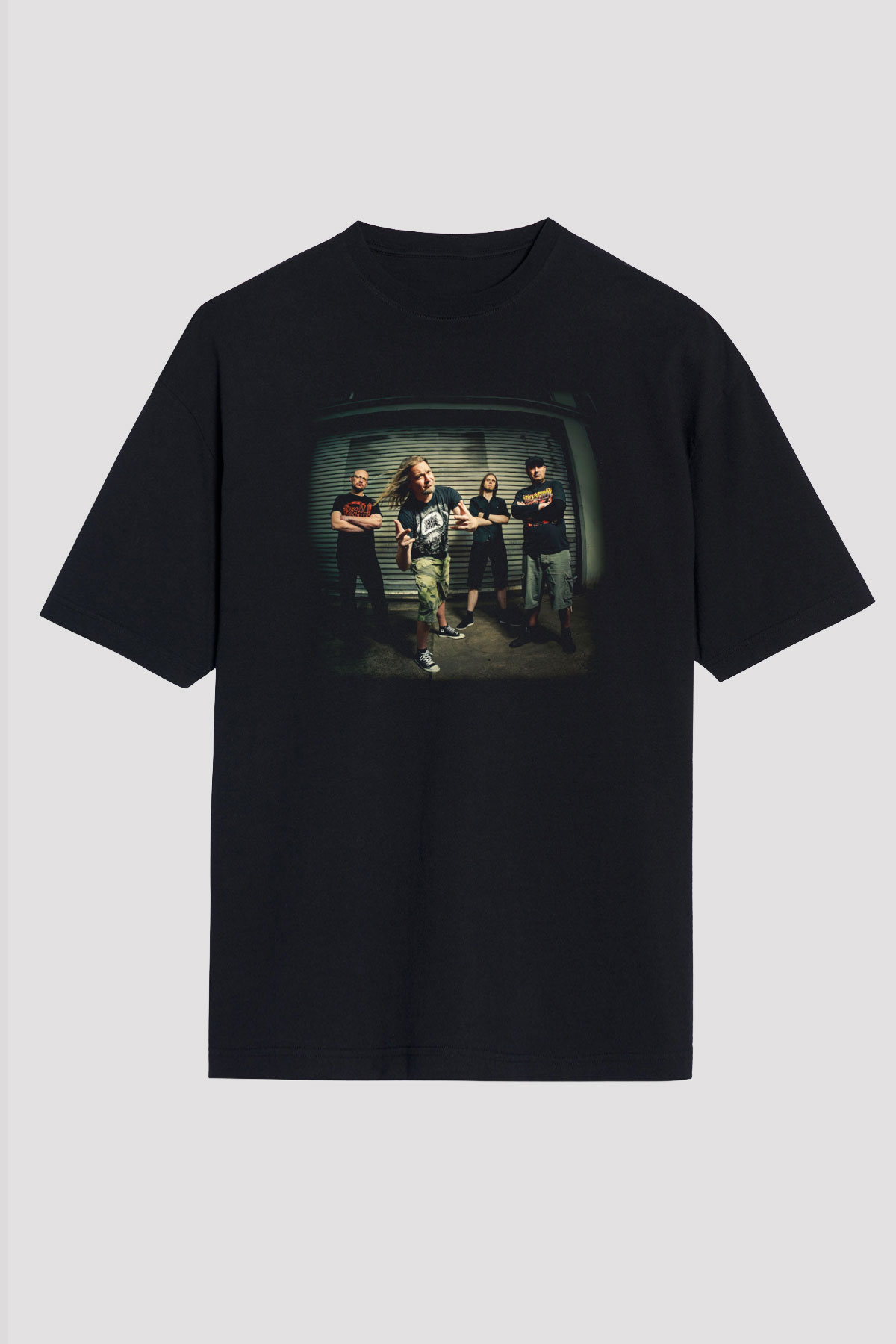 Accuser Siyah Unisex Oversize Tişört T-Shirt