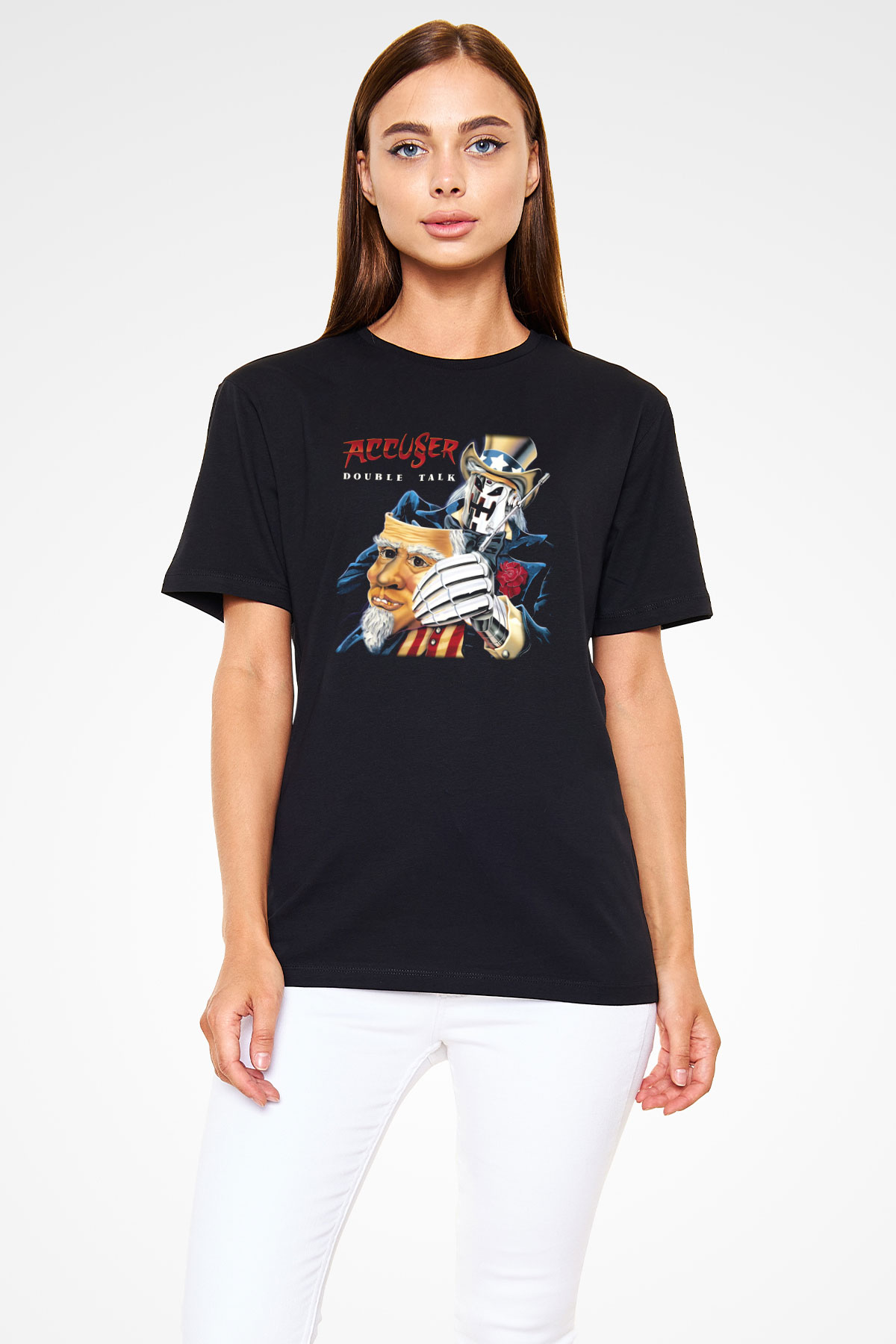 Accuser Siyah Unisex Tişört T-Shirt - TişörtFabrikası