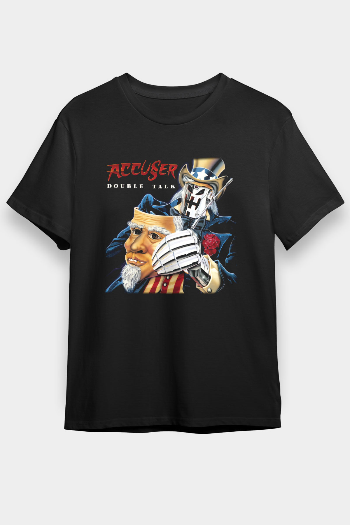 Accuser Siyah Unisex Tişört T-Shirt - TişörtFabrikası