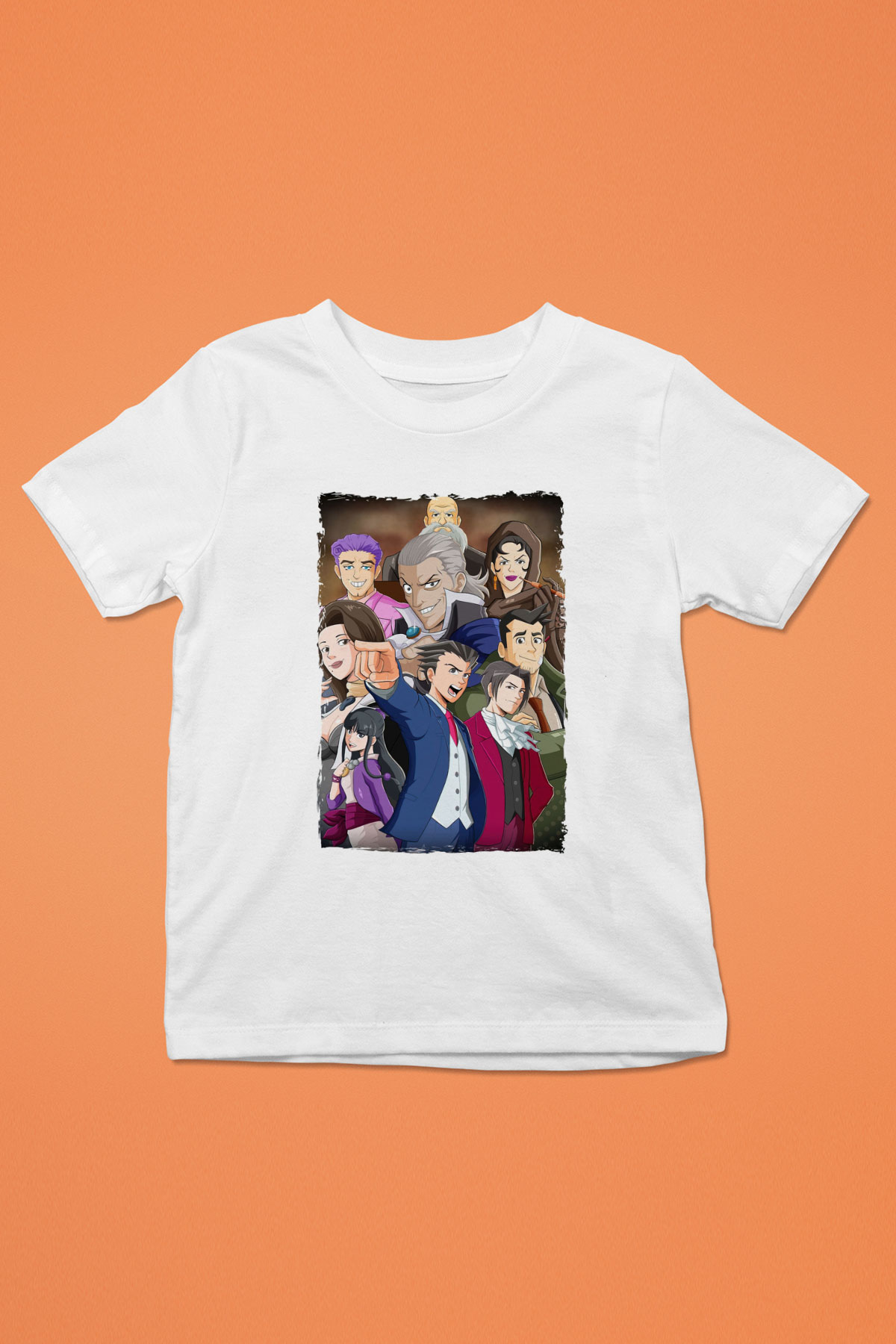 Ace Attorney Beyaz Unisex Çocuk Tişört