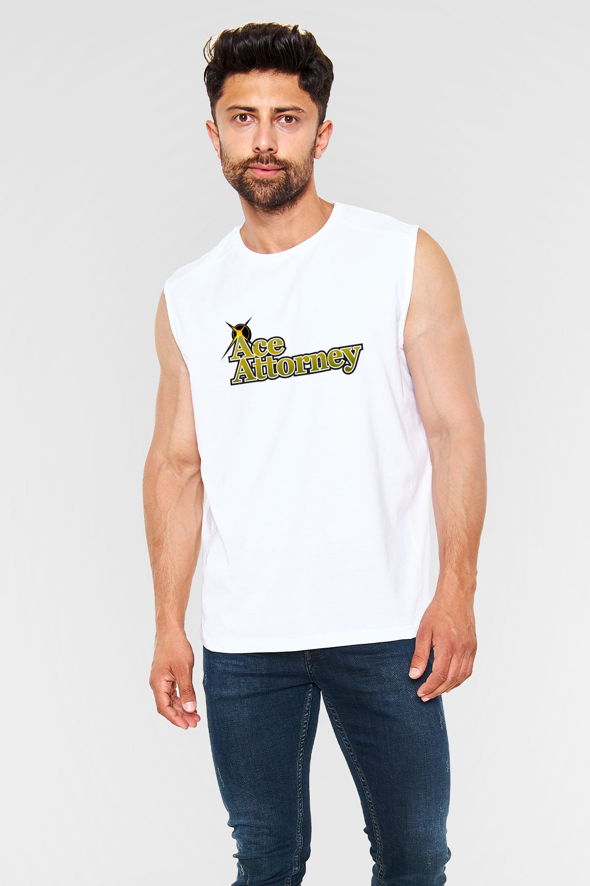 Ace Attorney Beyaz Unisex Kolsuz Tişört