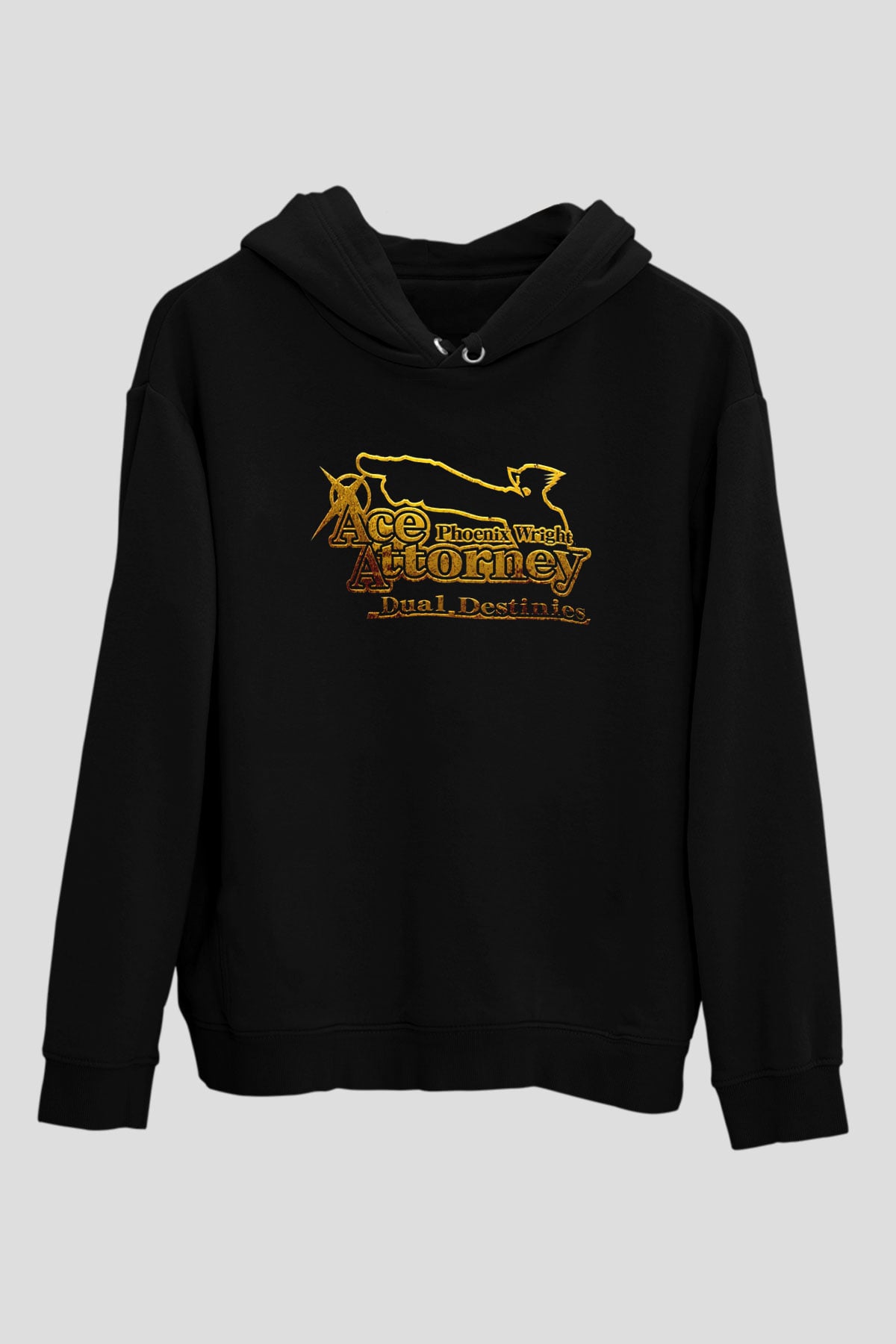 Ace Attorney Siyah Unisex Hoodie