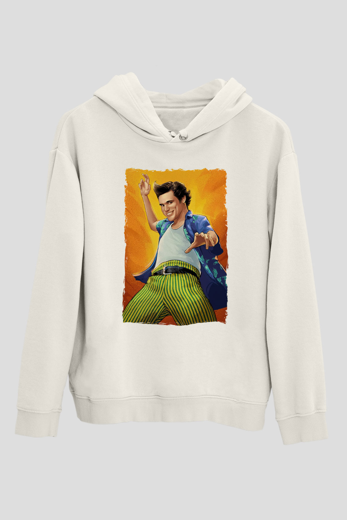 Ace Ventura Beyaz Unisex Hoodie