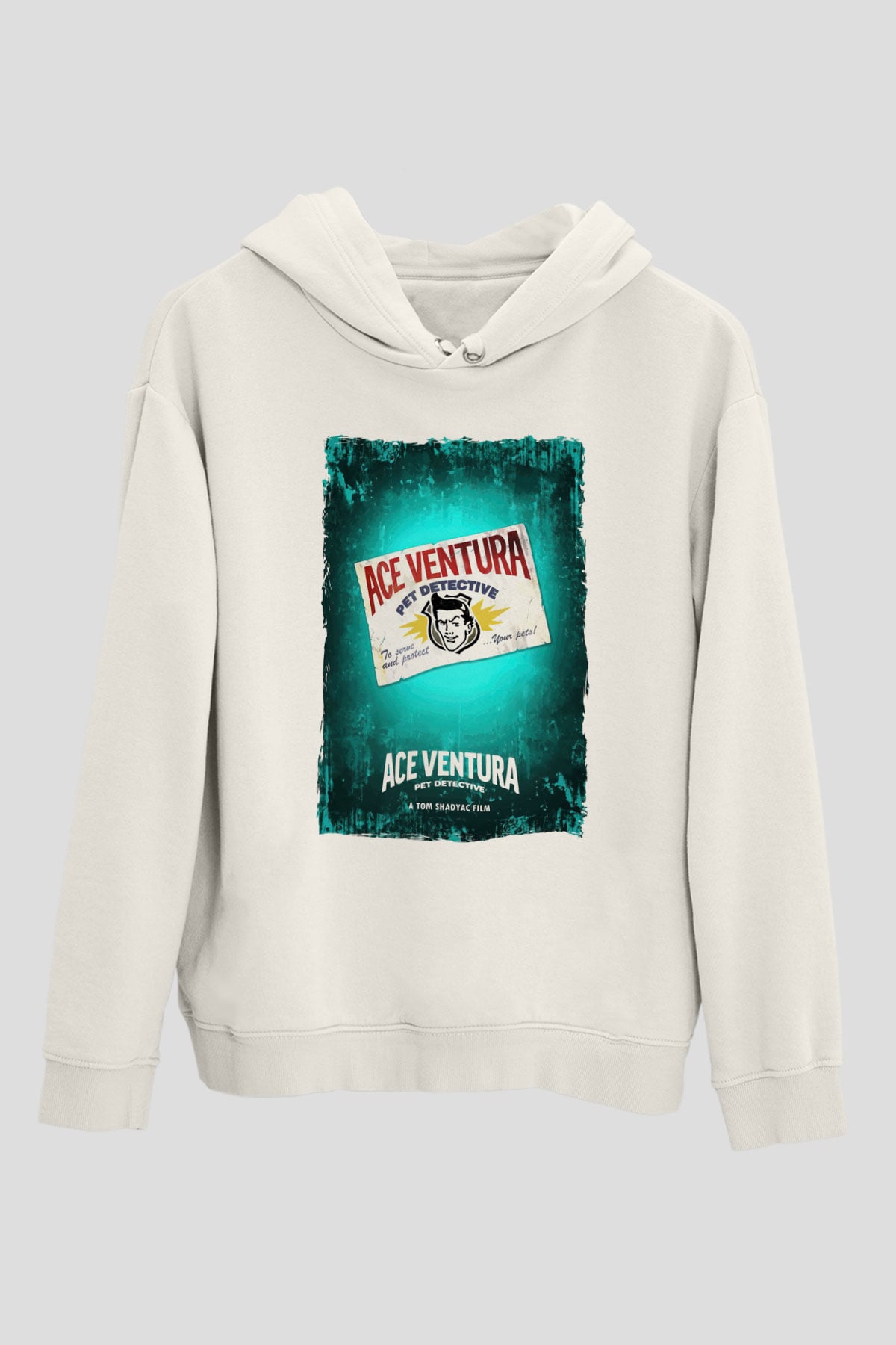 Ace Ventura Beyaz Unisex Hoodie