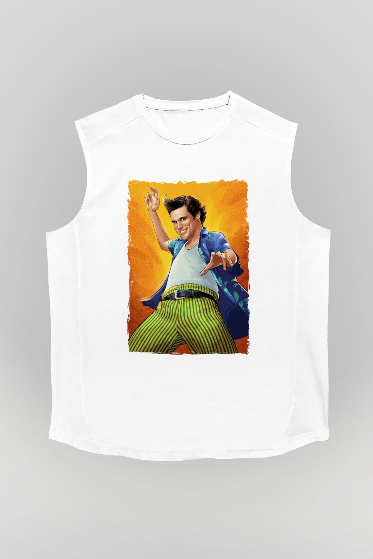 Ace Ventura Beyaz Unisex  Kolsuz Tişört