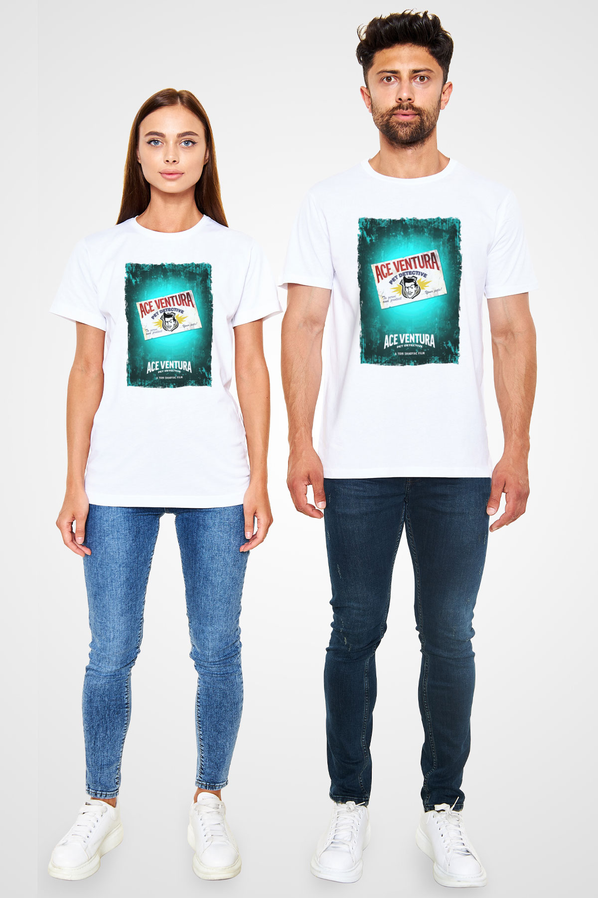 Ace Ventura Beyaz Unisex Tişört
