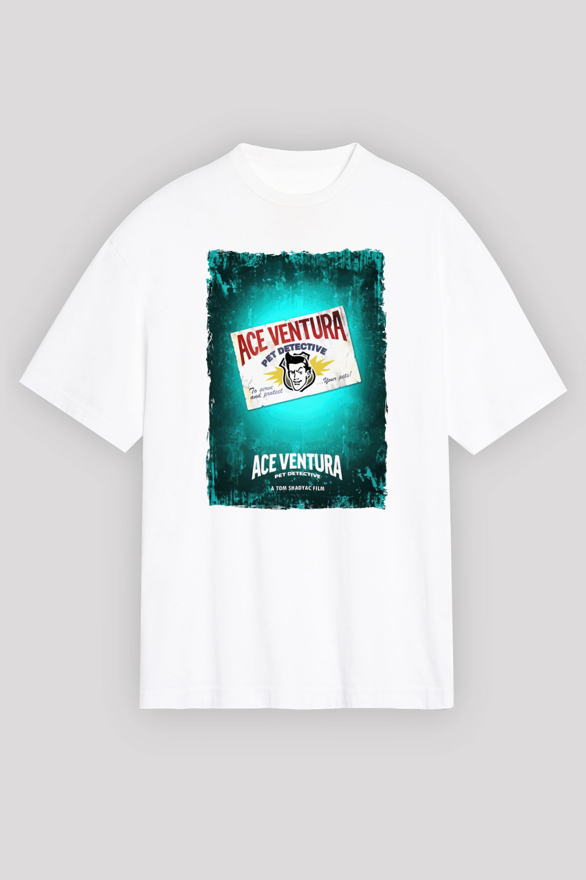 Ace Ventura Beyaz Oversize Tişört