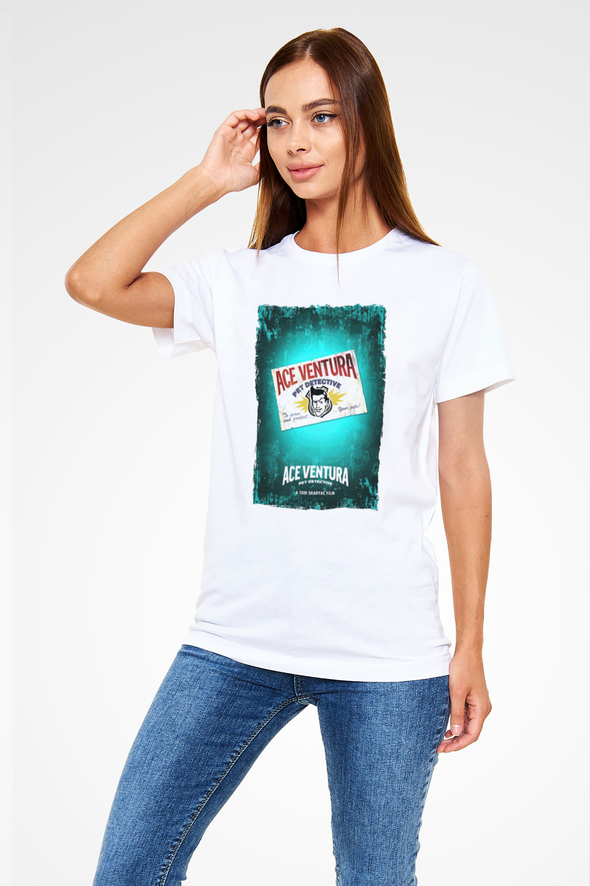 Ace Ventura Beyaz Unisex Tişört