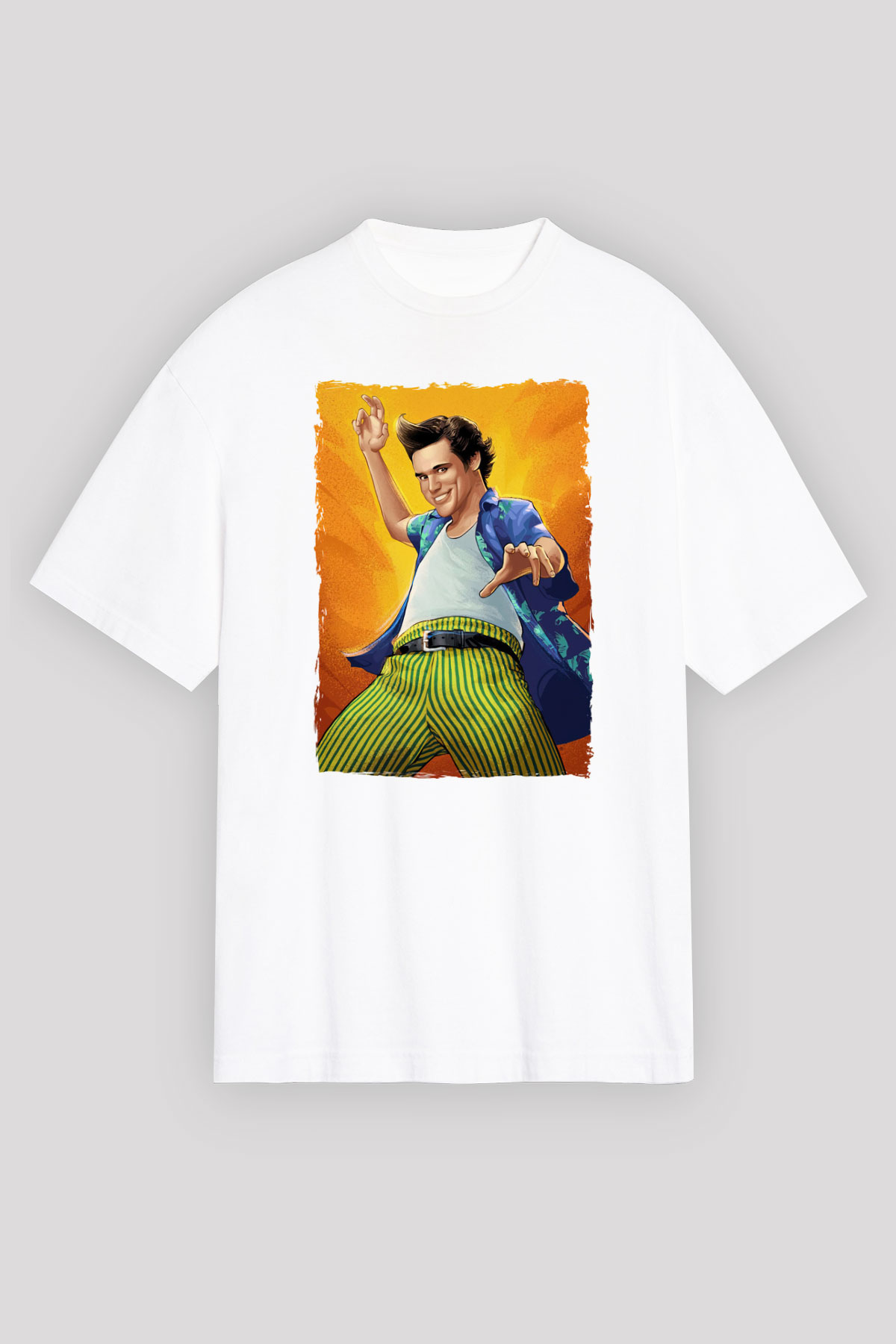 Ace Ventura Beyaz Oversize Tişört