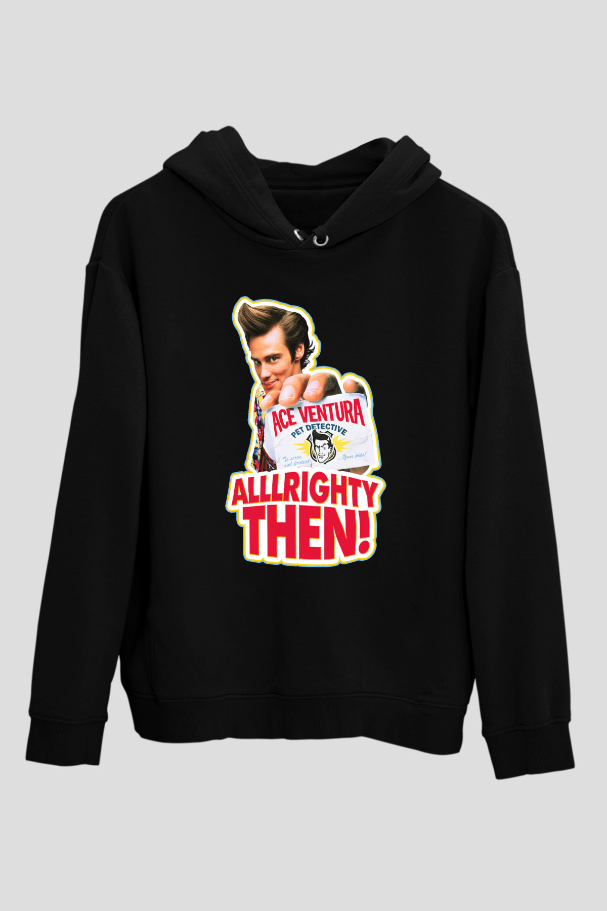 Ace Ventura Siyah Unisex Kapüşonlu Sweatshirt