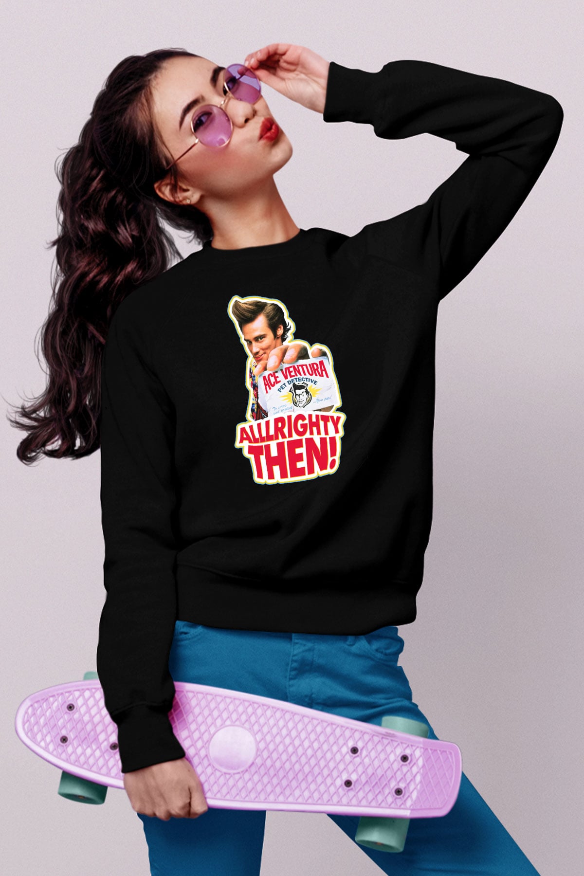 Ace Ventura Siyah Unisex Sweatshirt