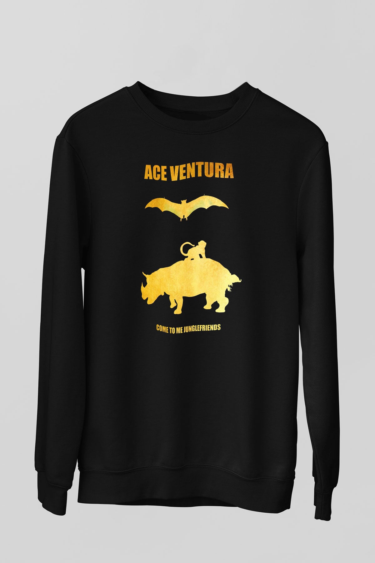 Ace Ventura Siyah Unisex  Sweatshirt