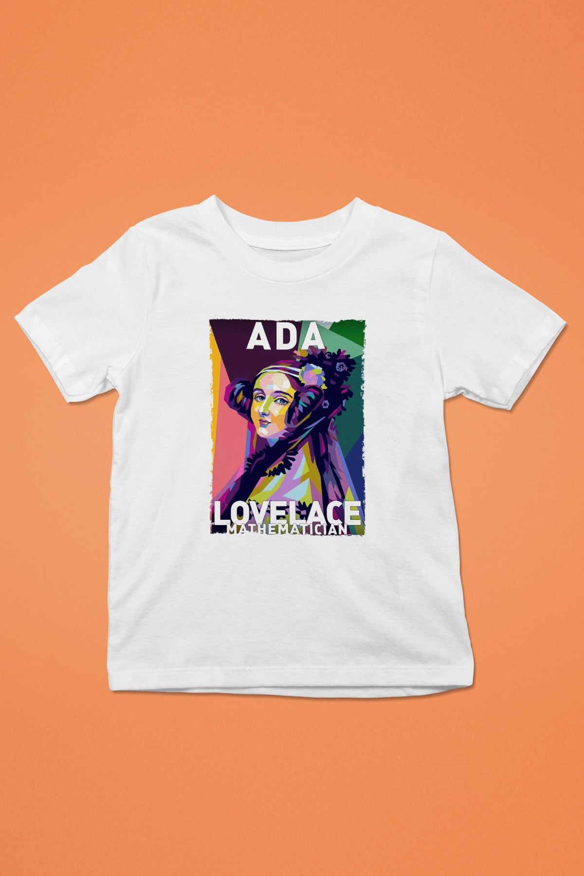 Ada Lovelace Baskılı Unisex Beyaz Çocuk Tişörtü - Tshirt