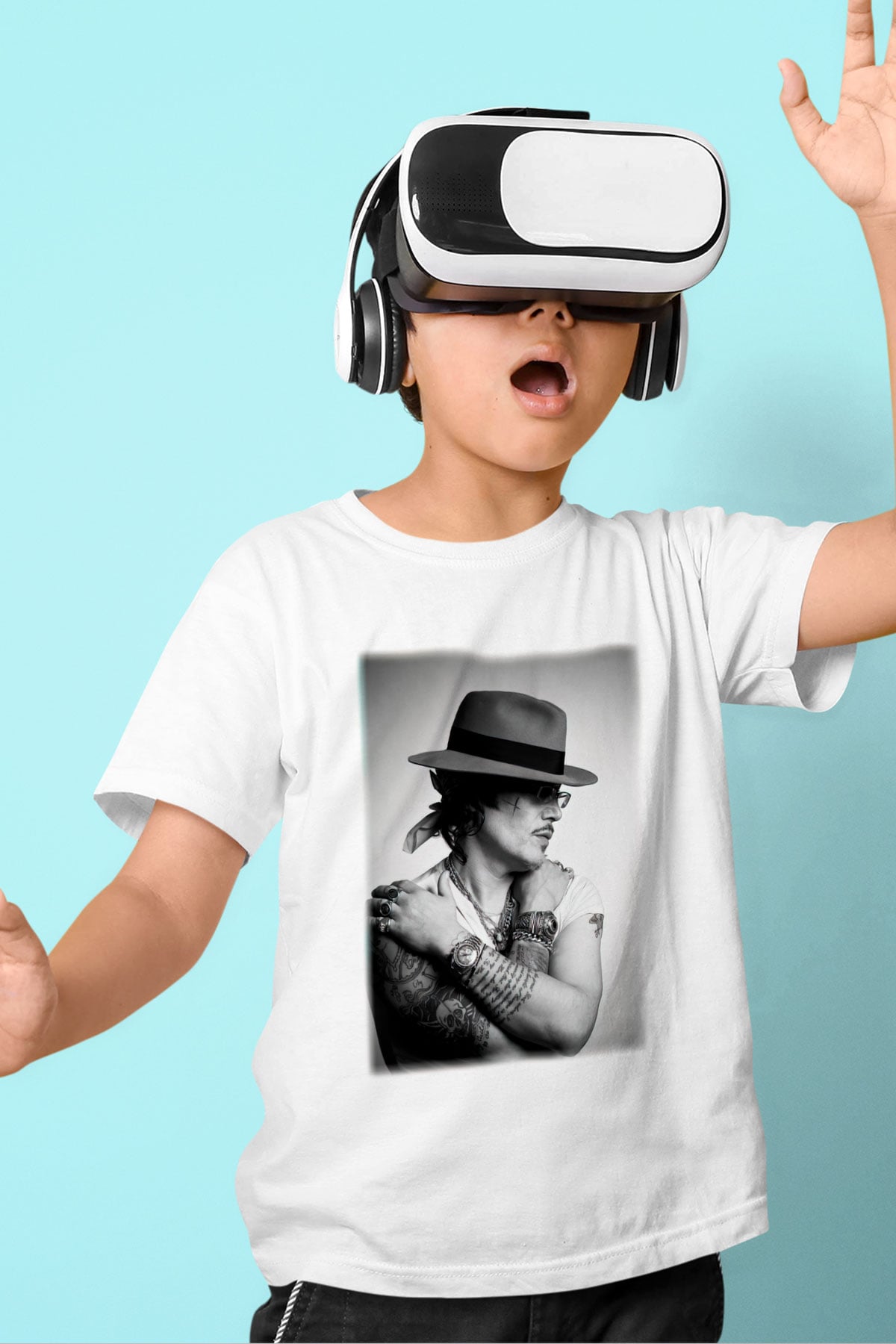 Adam Ant Baskılı Beyaz Unisex Çocuk Tişört