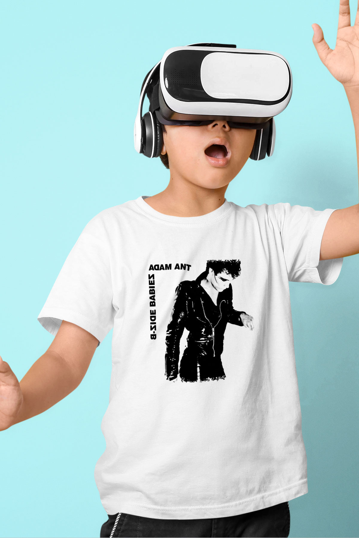 Adam Ant Baskılı Unisex Beyaz Çocuk Tişört