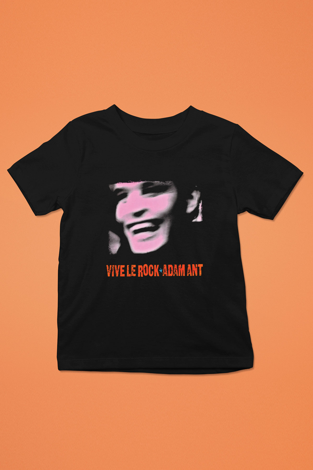 Adam Ant Baskılı Unisex Siyah Çocuk Tişört