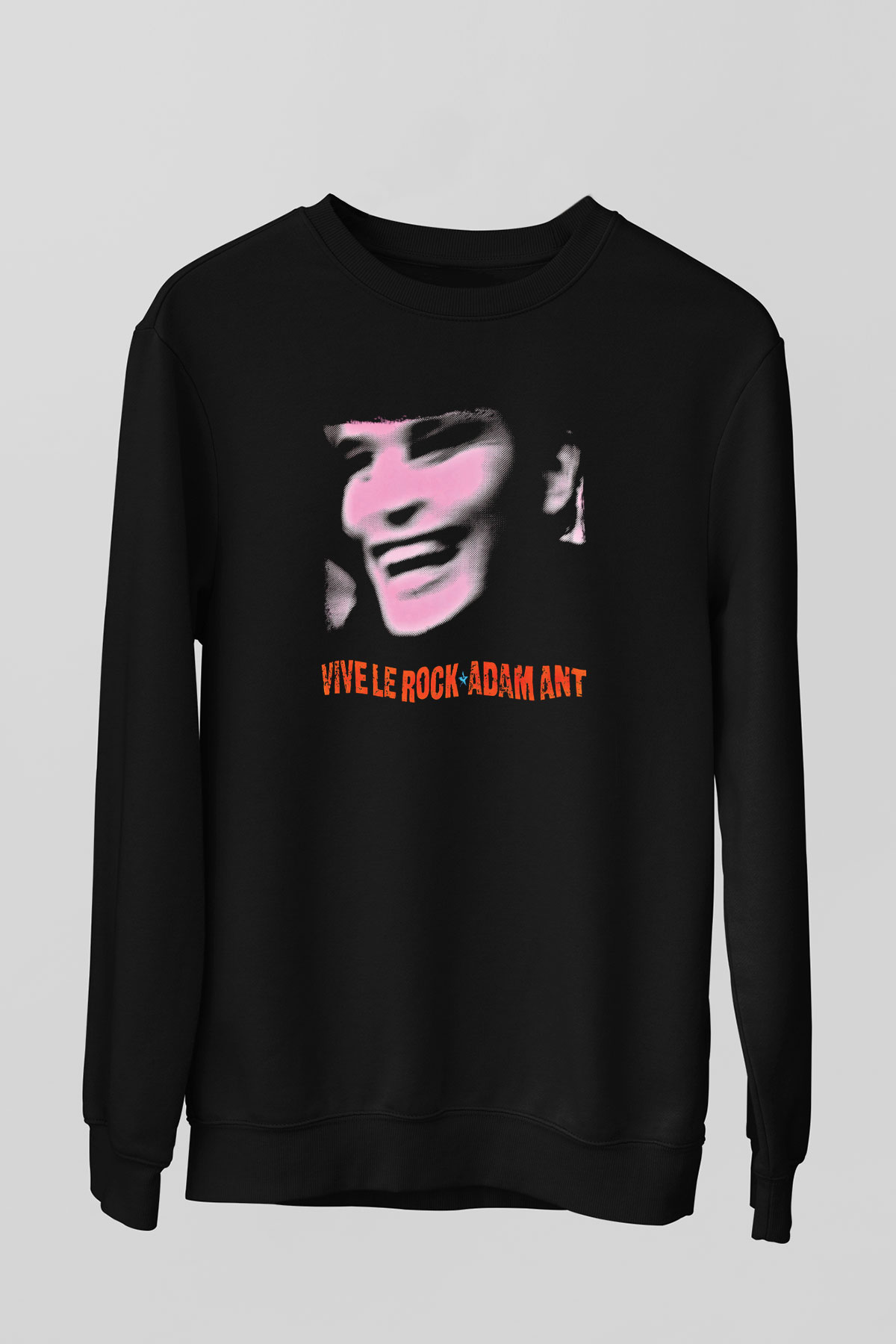 Adam Ant Baskılı Unisex Siyah Sweatshirt