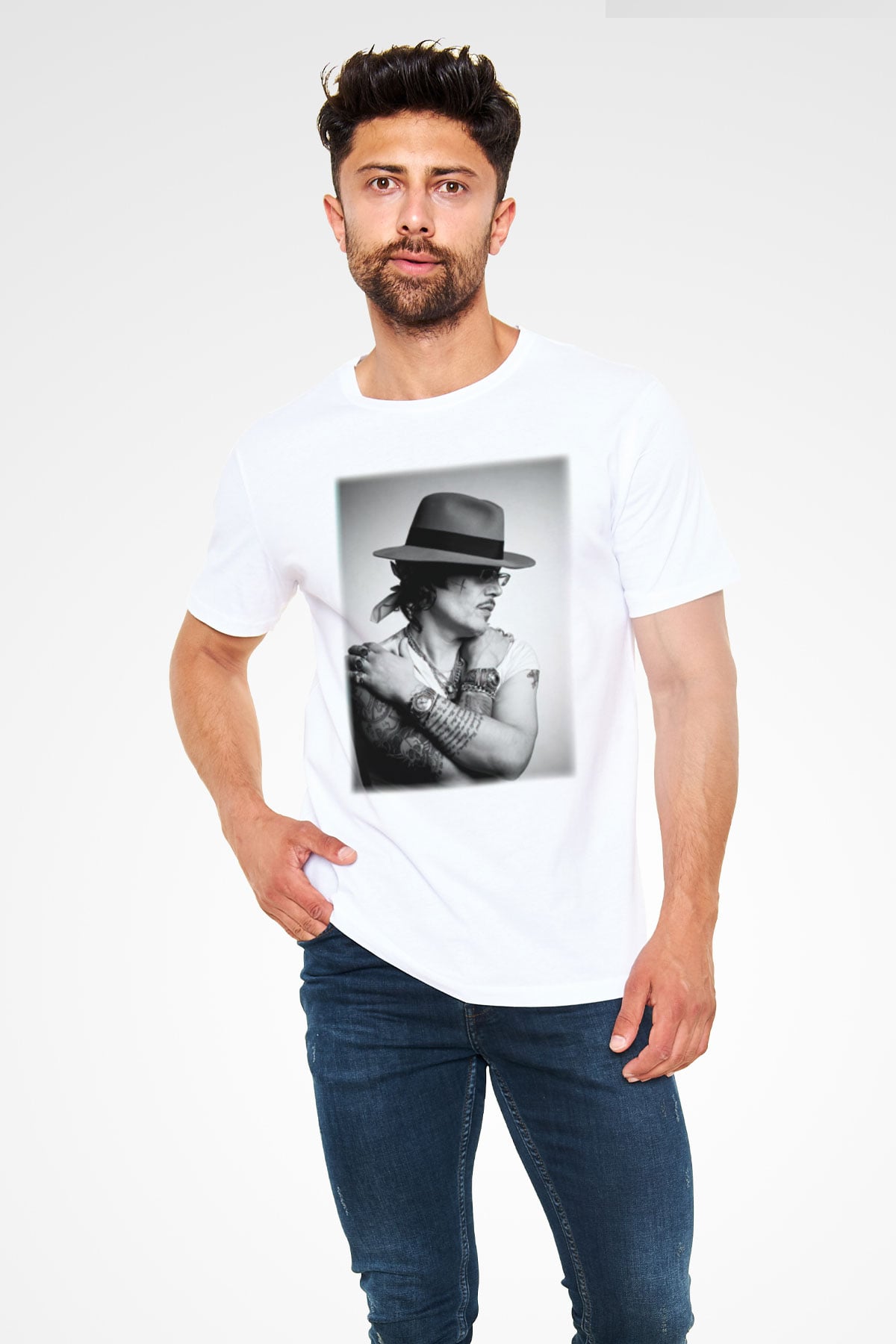 Adam Ant Beyaz Unisex Tişört T-Shirt - TişörtFabrikası