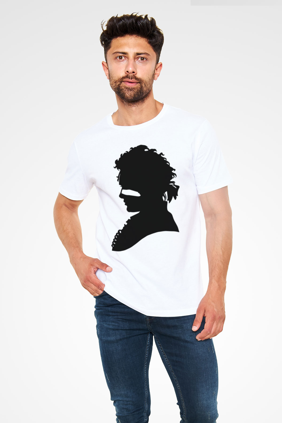 Adam Ant Beyaz Unisex Tişört T-Shirt - TişörtFabrikası