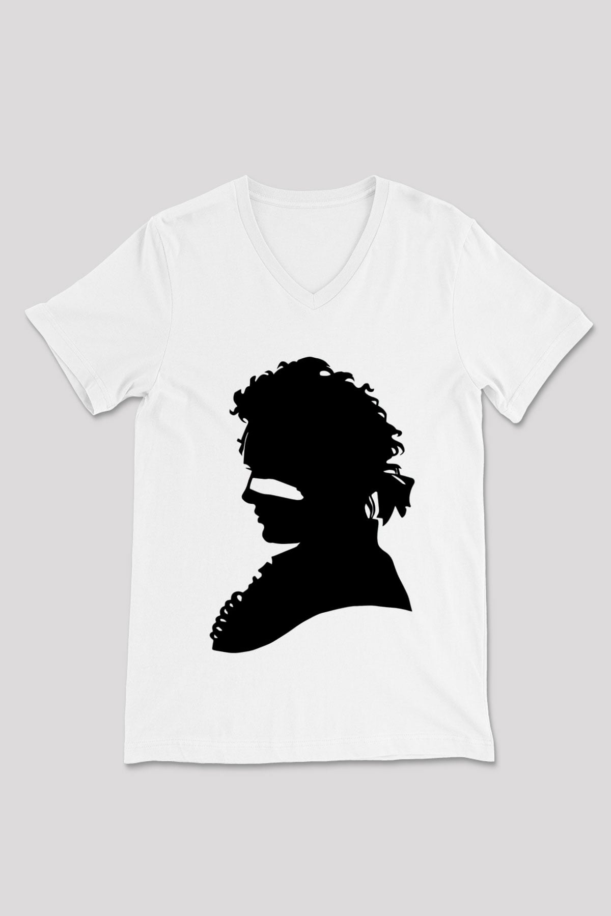 Adam Ant Beyaz Unisex V Yaka Tişört T-Shirt