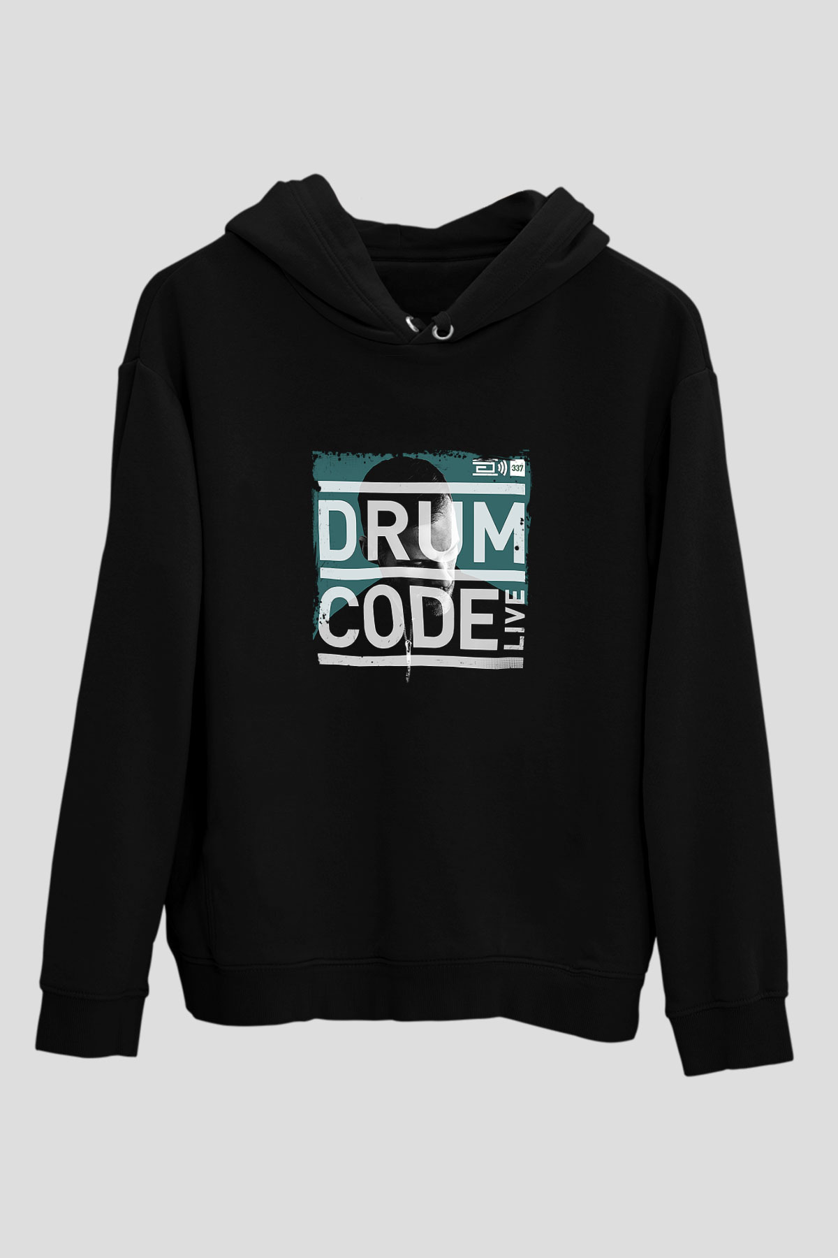 Adam Beyer Baskılı Unisex Siyah Hoodie