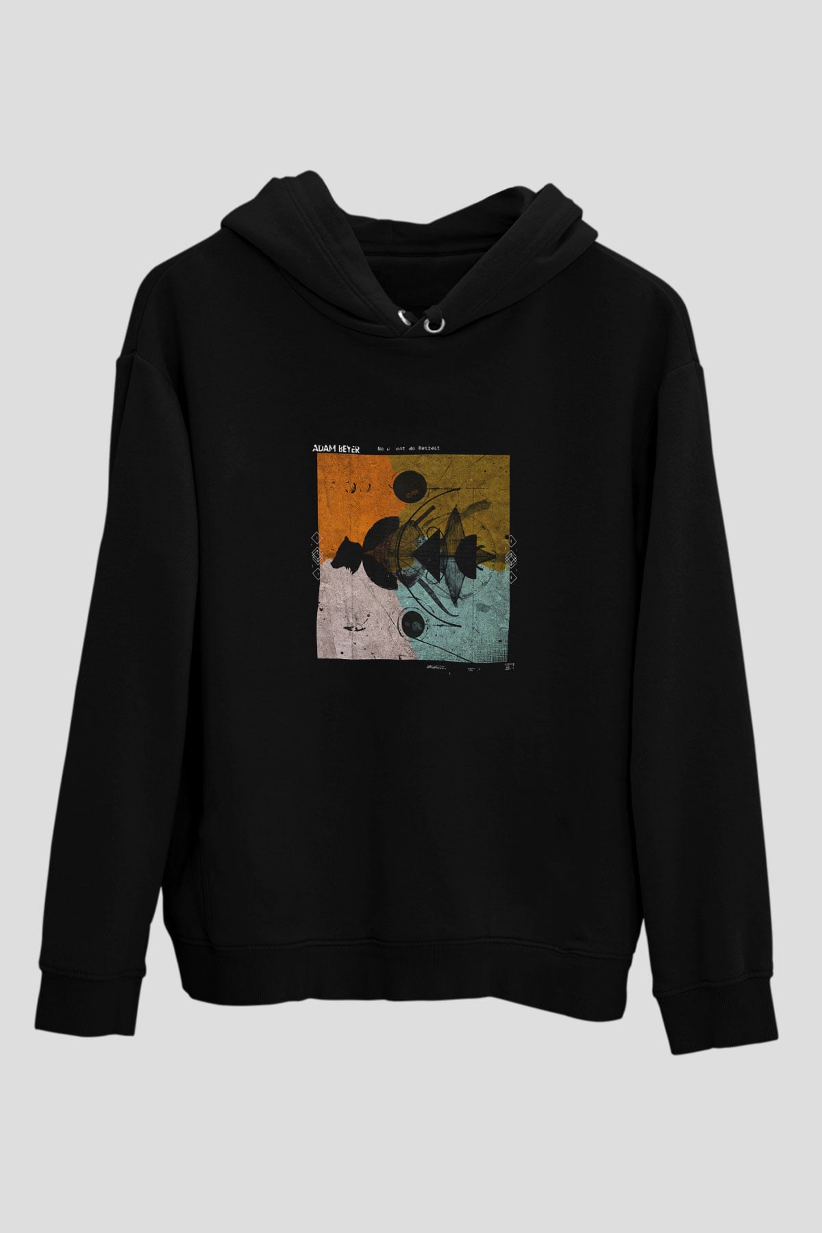 Adam Beyer Baskılı Unisex Siyah Hoodie