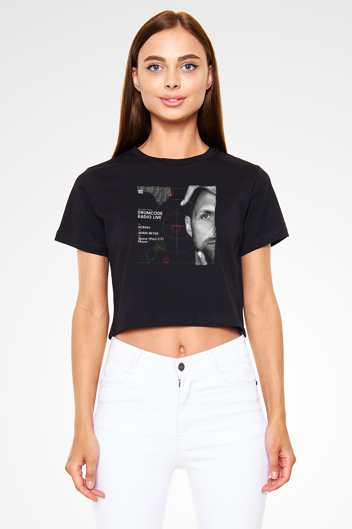 Adam Beyer Siyah  Crop Top Tişört