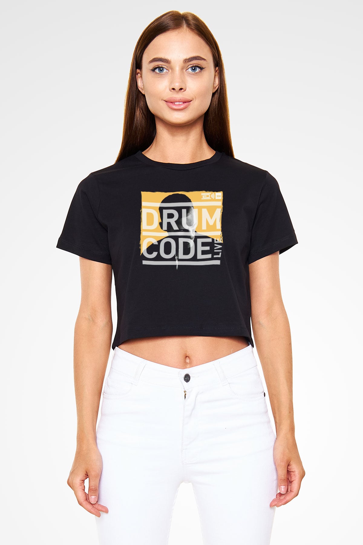 Adam Beyer Siyah  Crop Top Tişört
